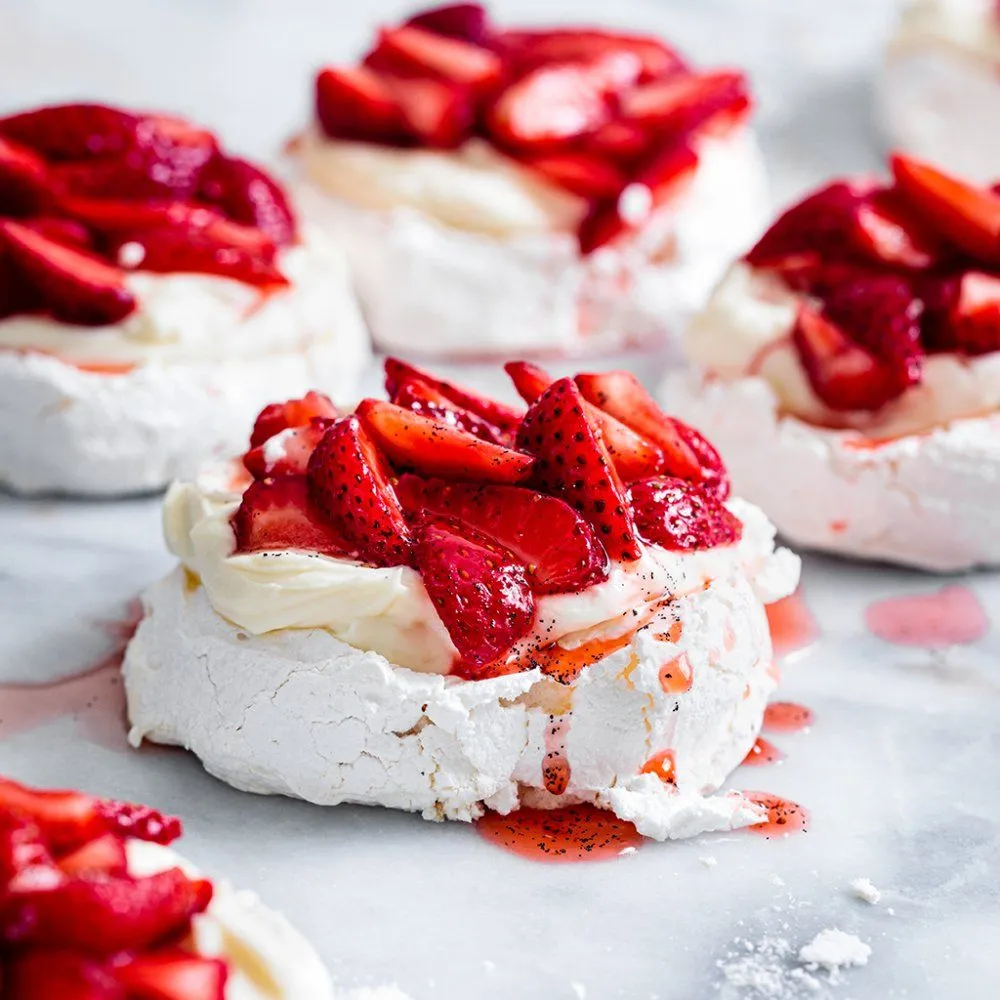 A Teen Party with Mini Strawberry Pavlovas