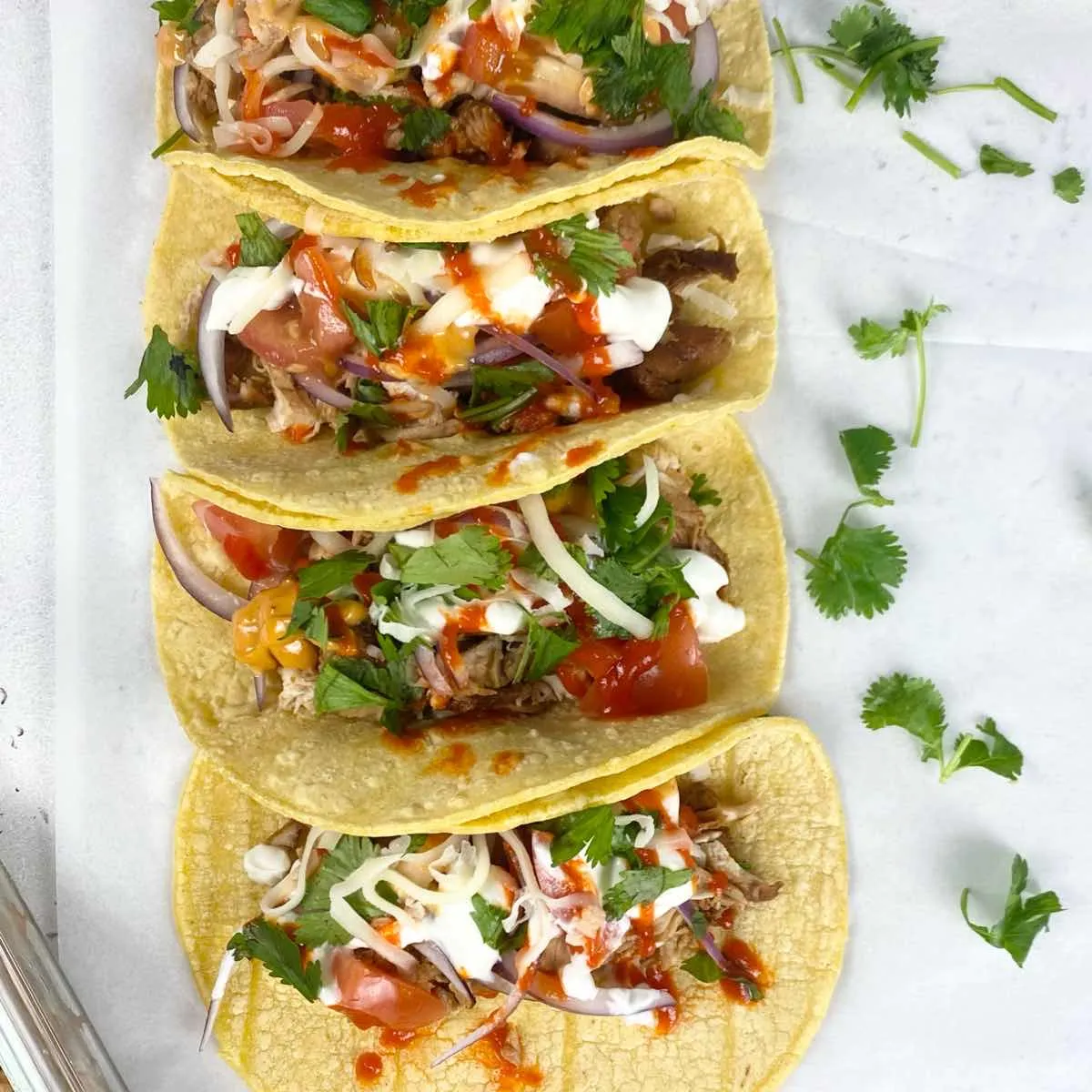 Adobo Marinated Chicken Tacos