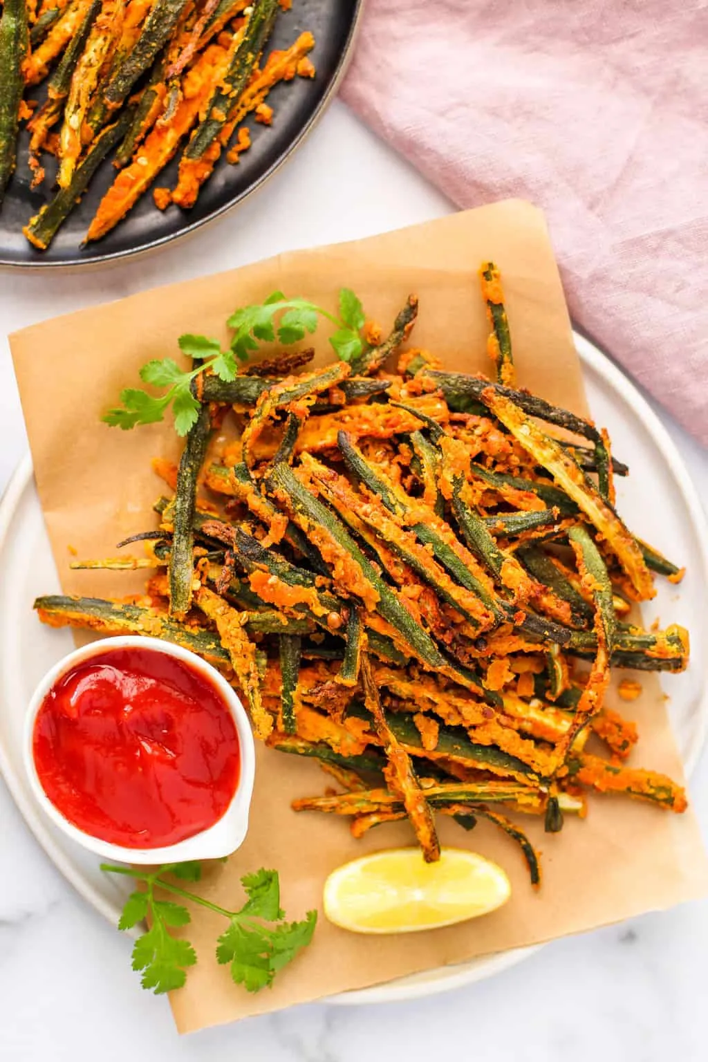 Air Fryer Kurkuri Bhindi Okra