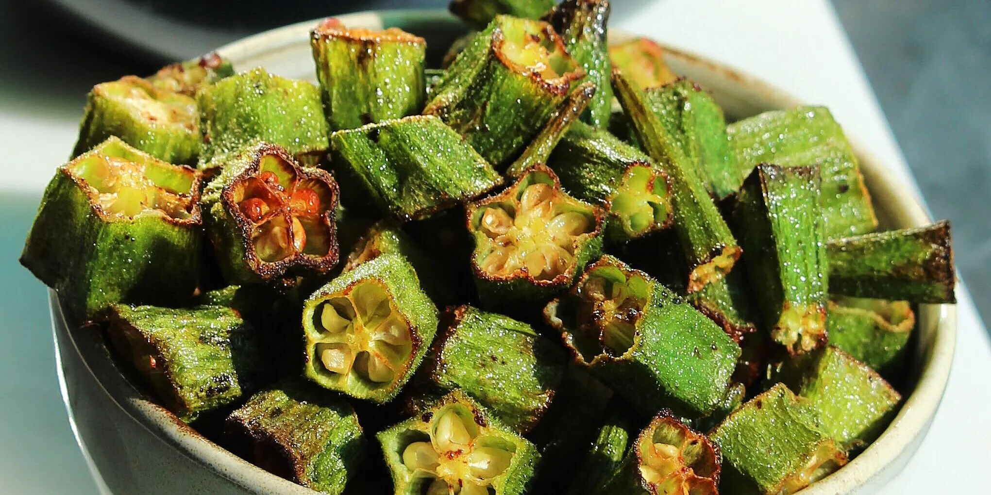 Air Fryer Roasted Okra