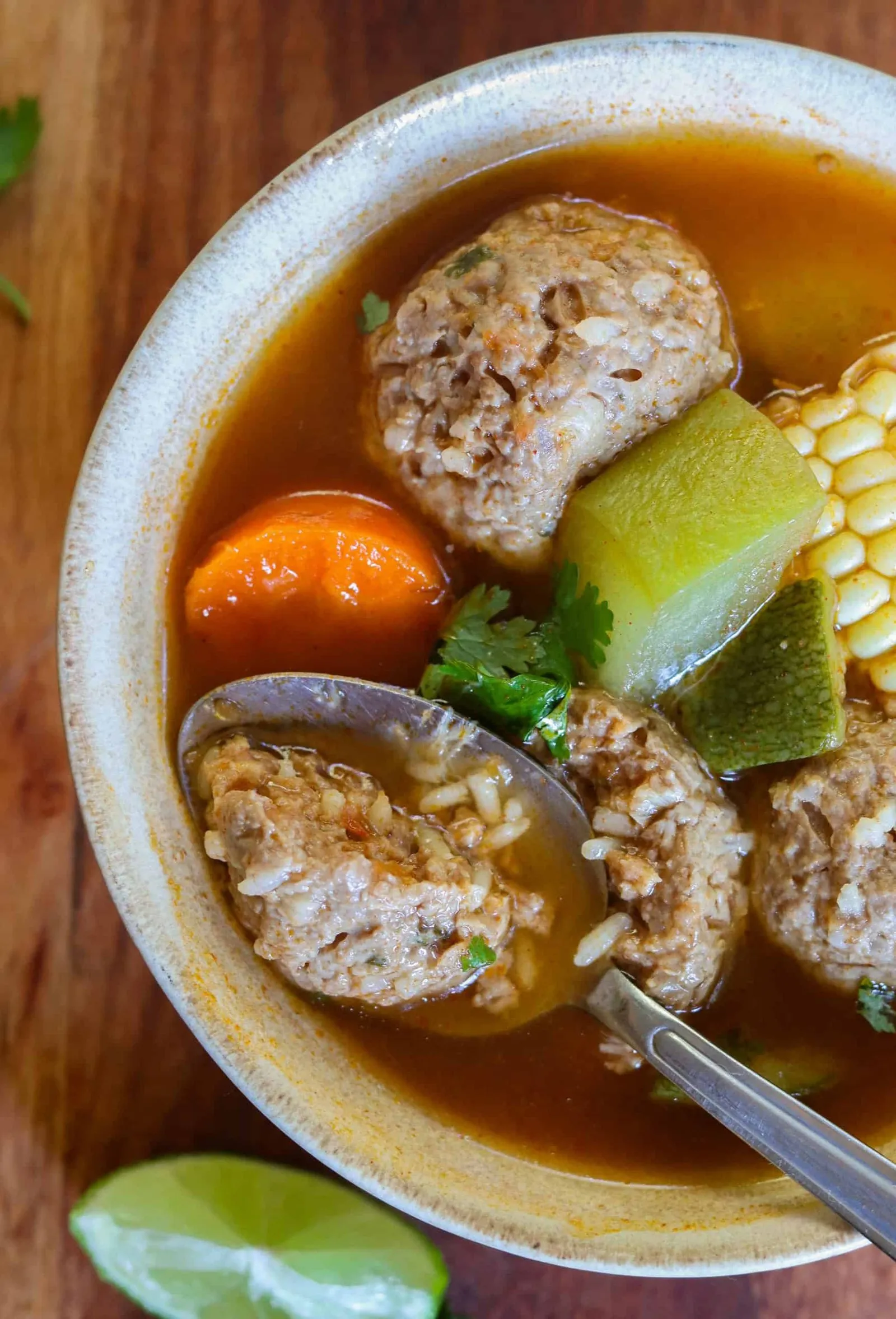 Albondigas or Mexican Meatball Soup