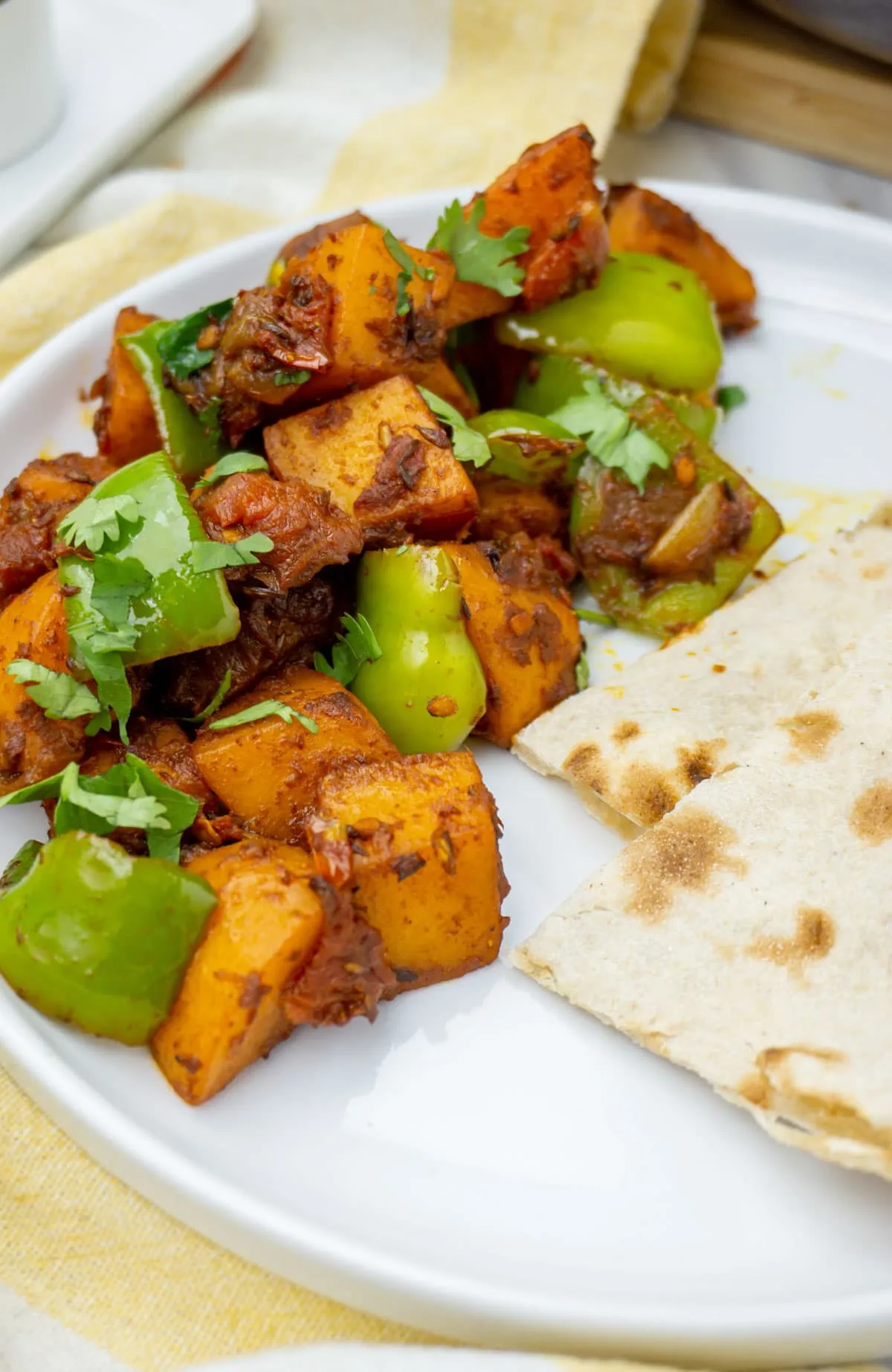 Aloo Shimla Mirch (Potato and Bell Pepper)