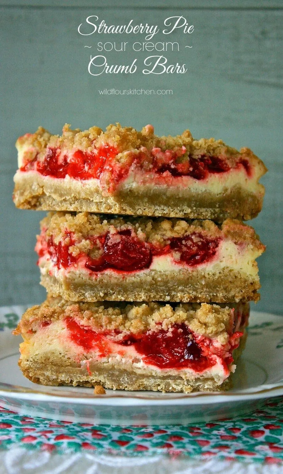 Amish Sour Cream Strawberry Bars