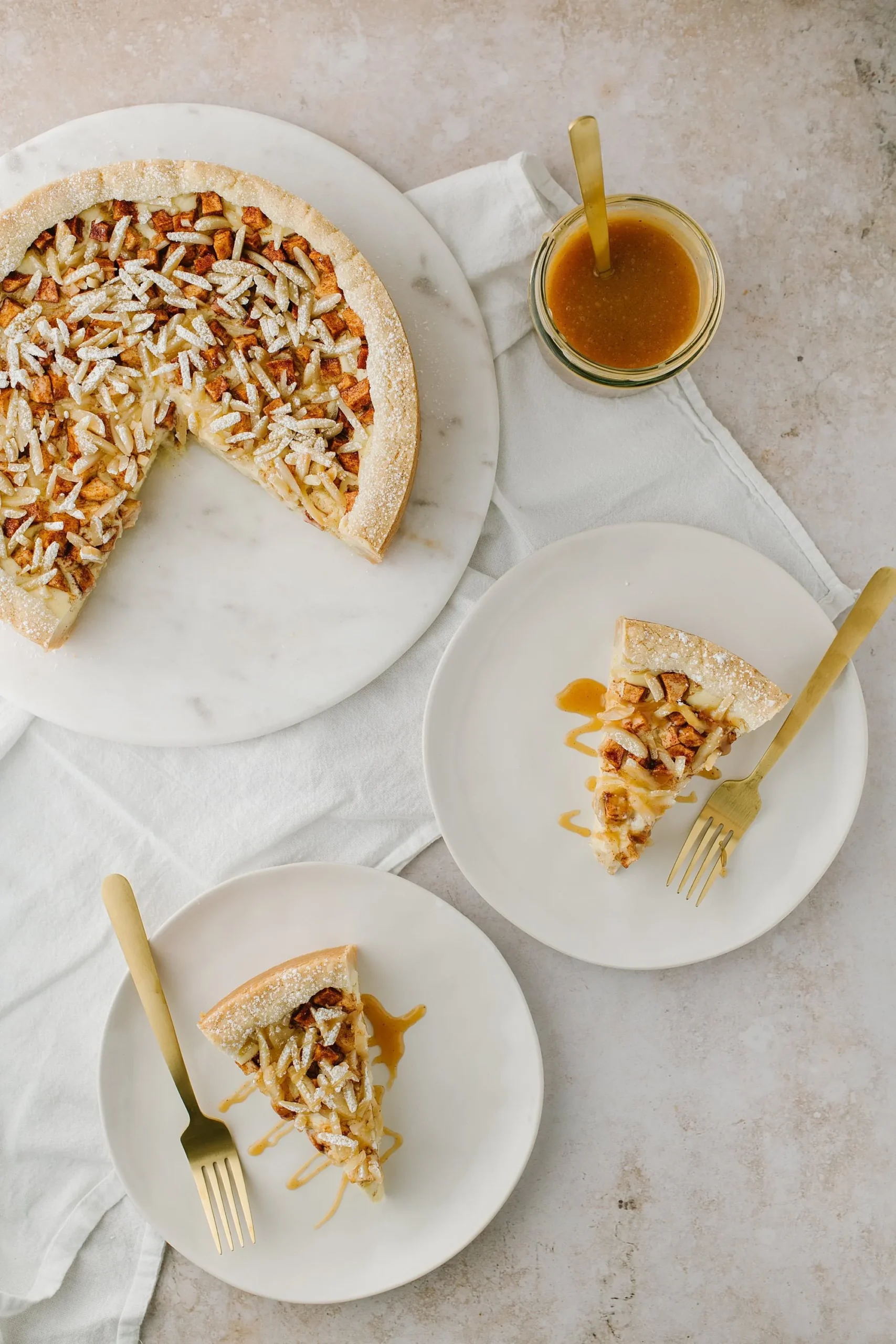 Apple Almond Bavarian Cheesecake