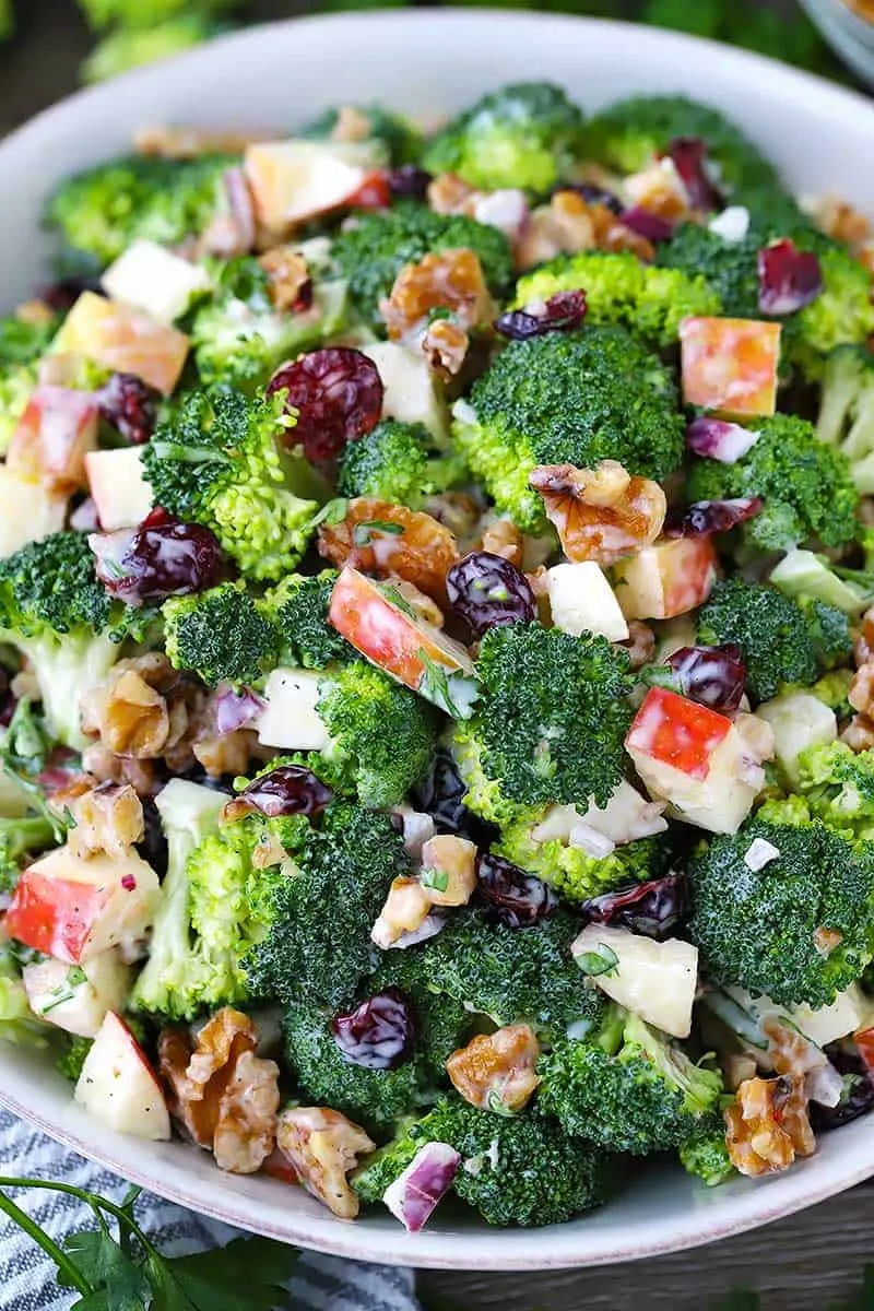 Apple Broccoli Salad with Walnuts