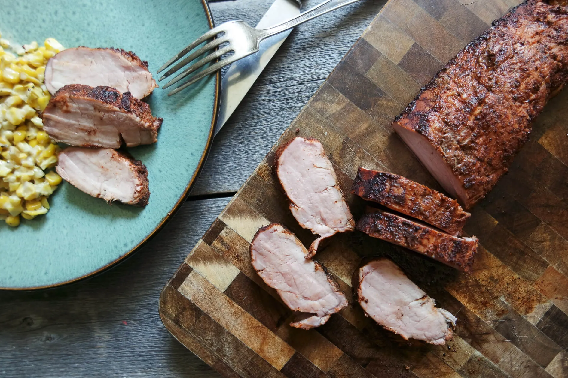 Apple Cider Brined Smoked Pork Loin