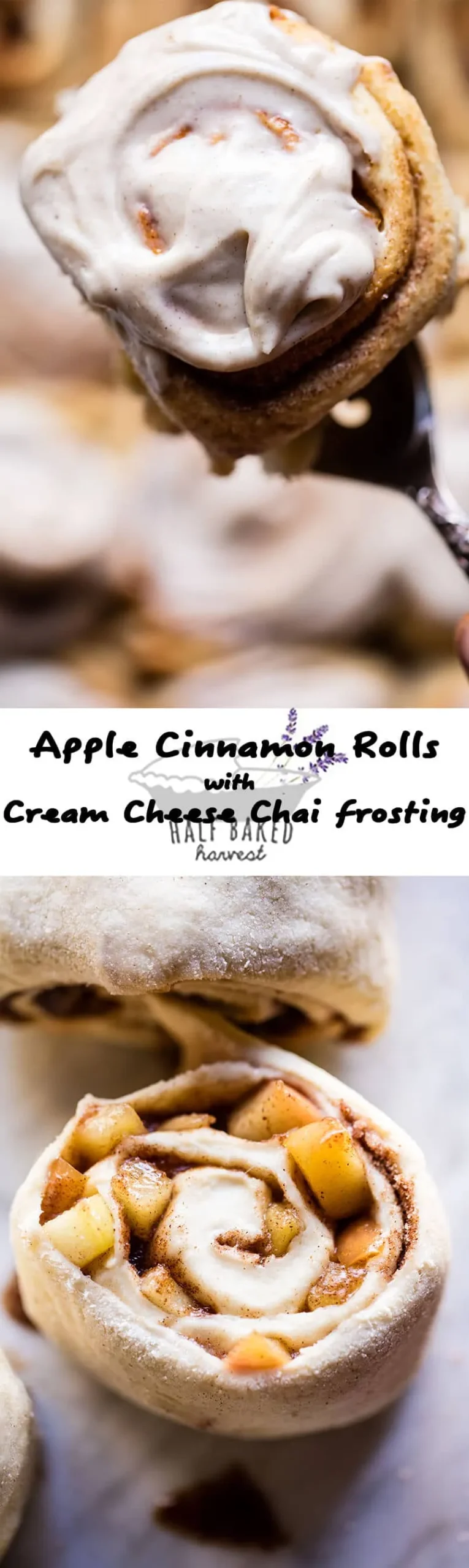 Apple Cinnamon Rolls with Cream Cheese Chia Frosting