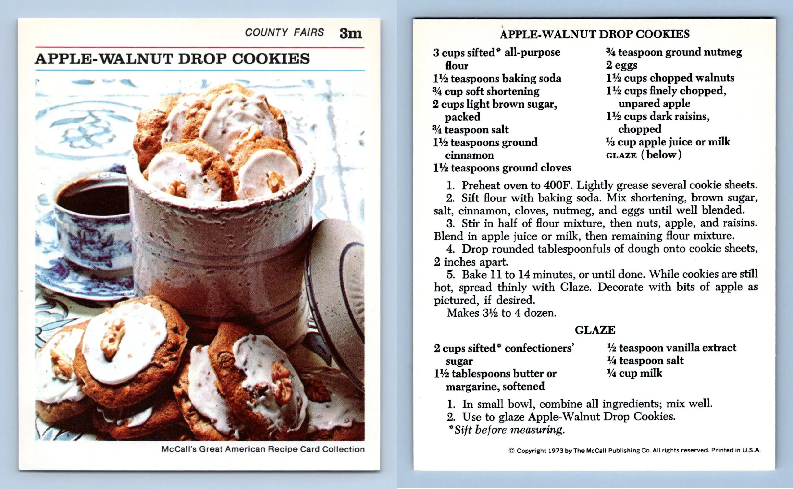 Apple Walnut Drop Cookies