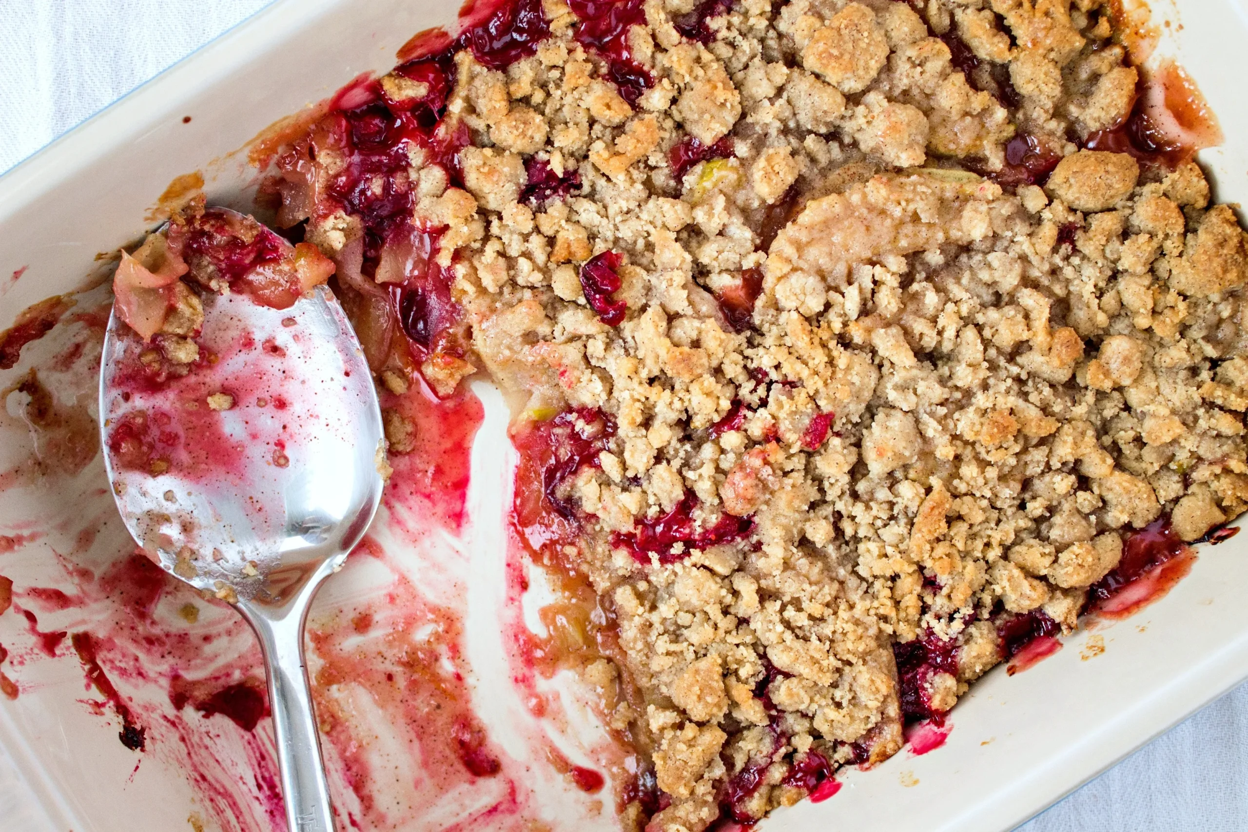 Apple and Cranberry Crumble