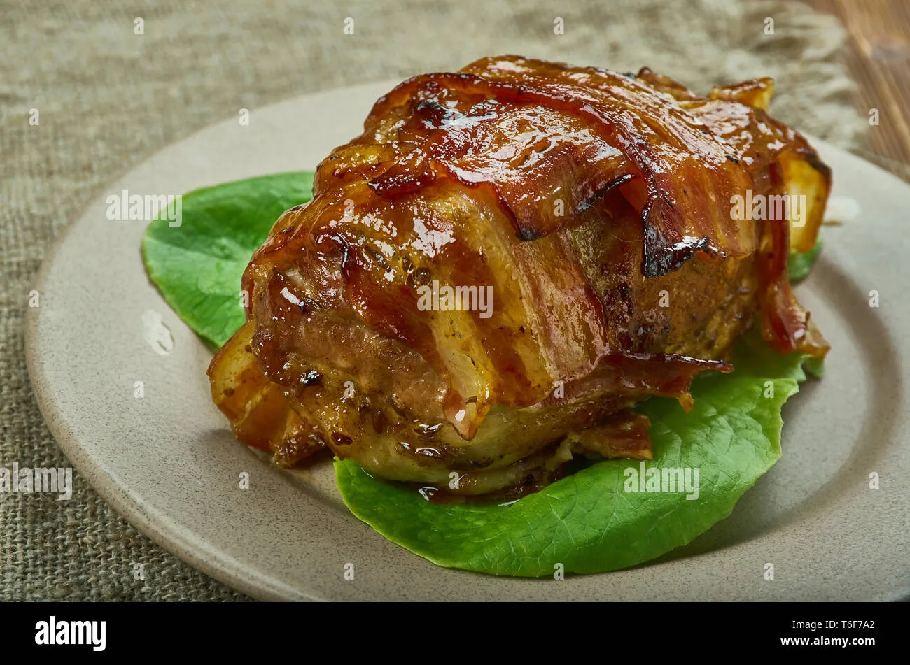 Apricot Glazed Bacon Wrapped Cajun Pork