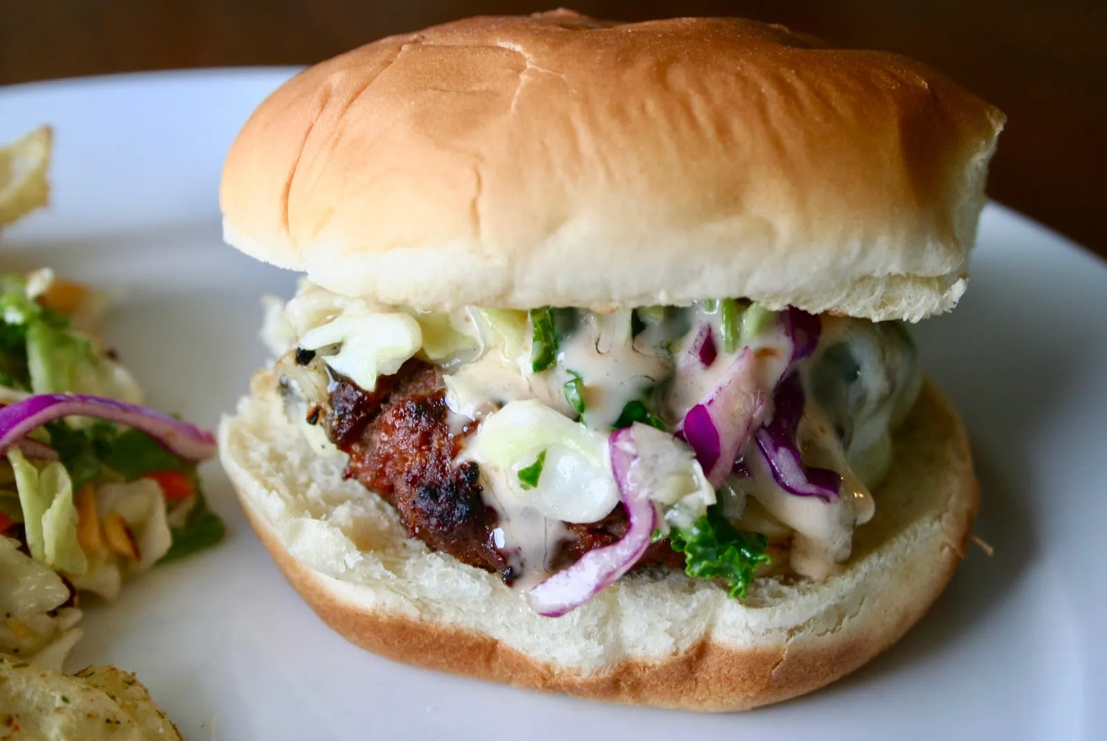 Asian Barbecue Burgers with Sweet Chili Lime Mayo