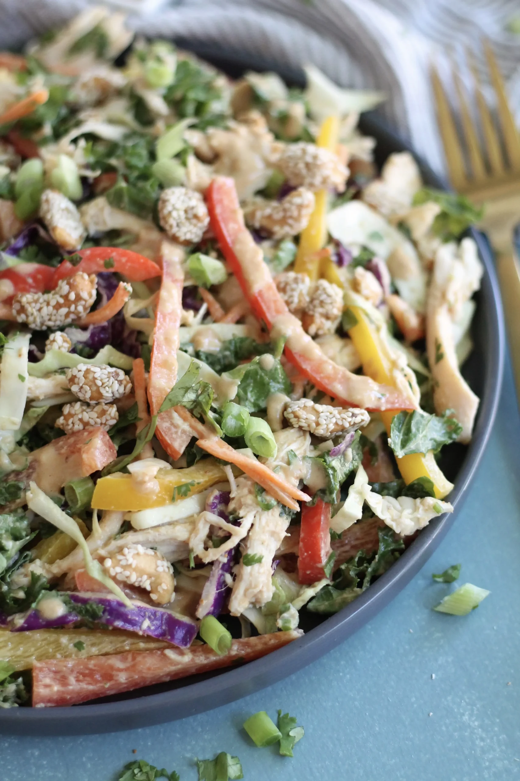 Asian Sesame Chicken Cashew Salad