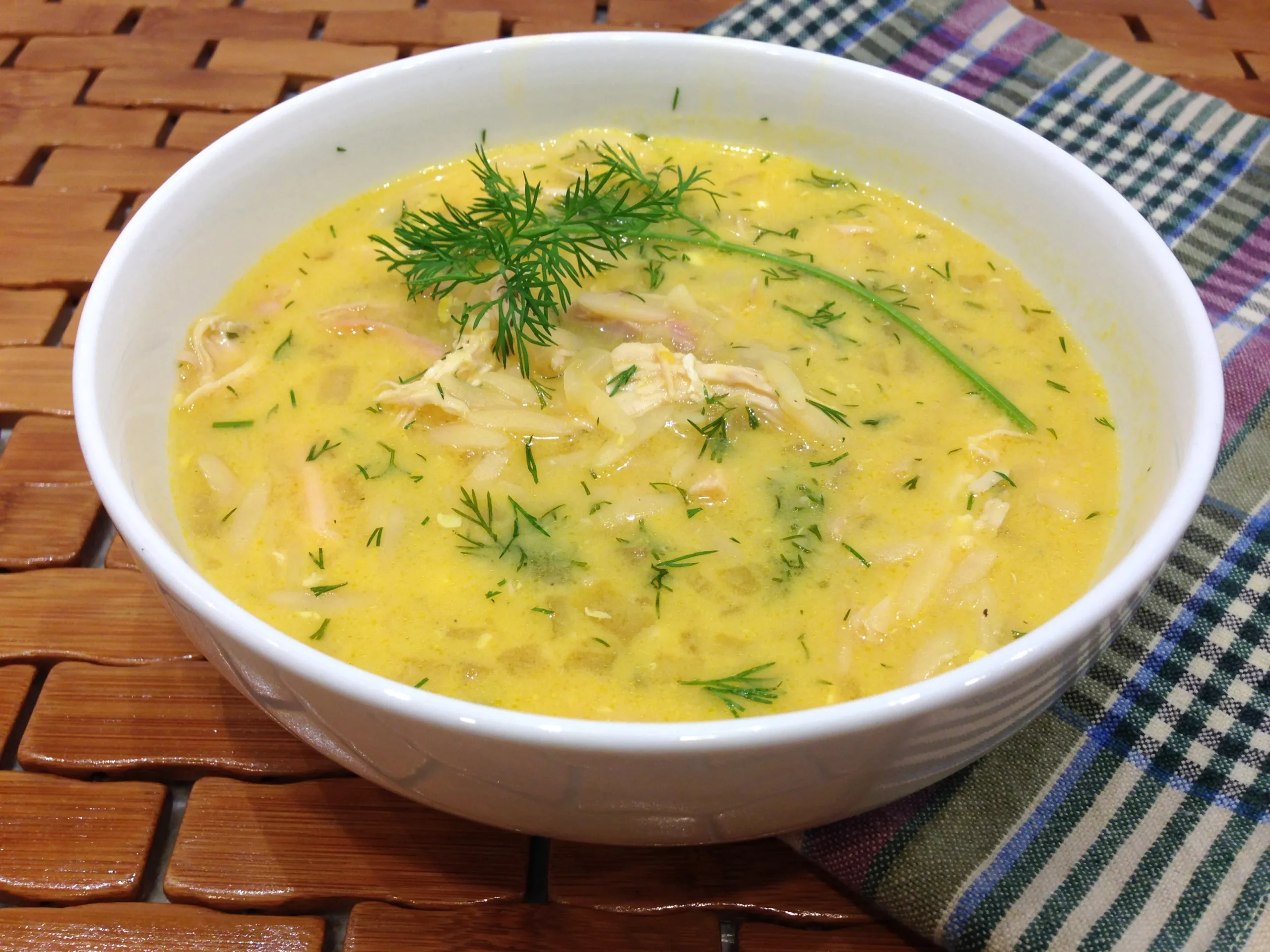 Avgolemono Soup with Chicken, Orzo, and Spinach