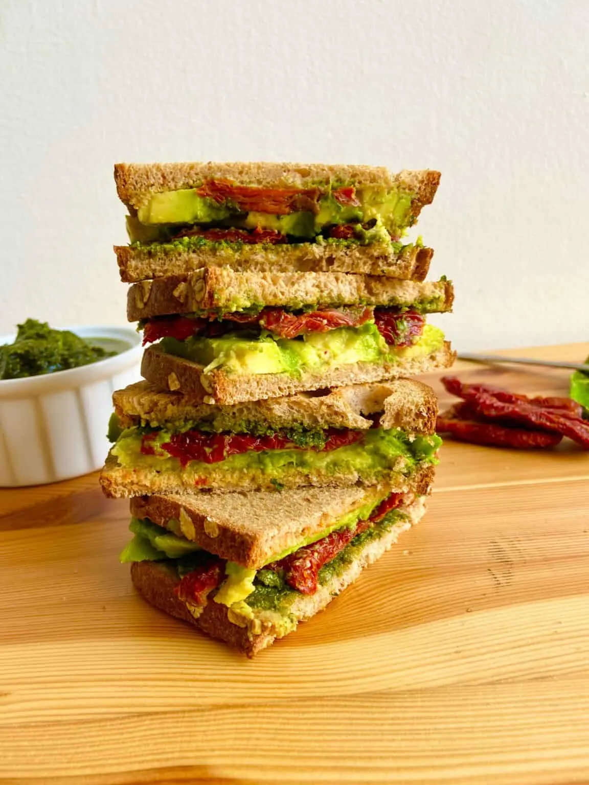 Avocado Pesto and Avocado Sriracha Sandwiches