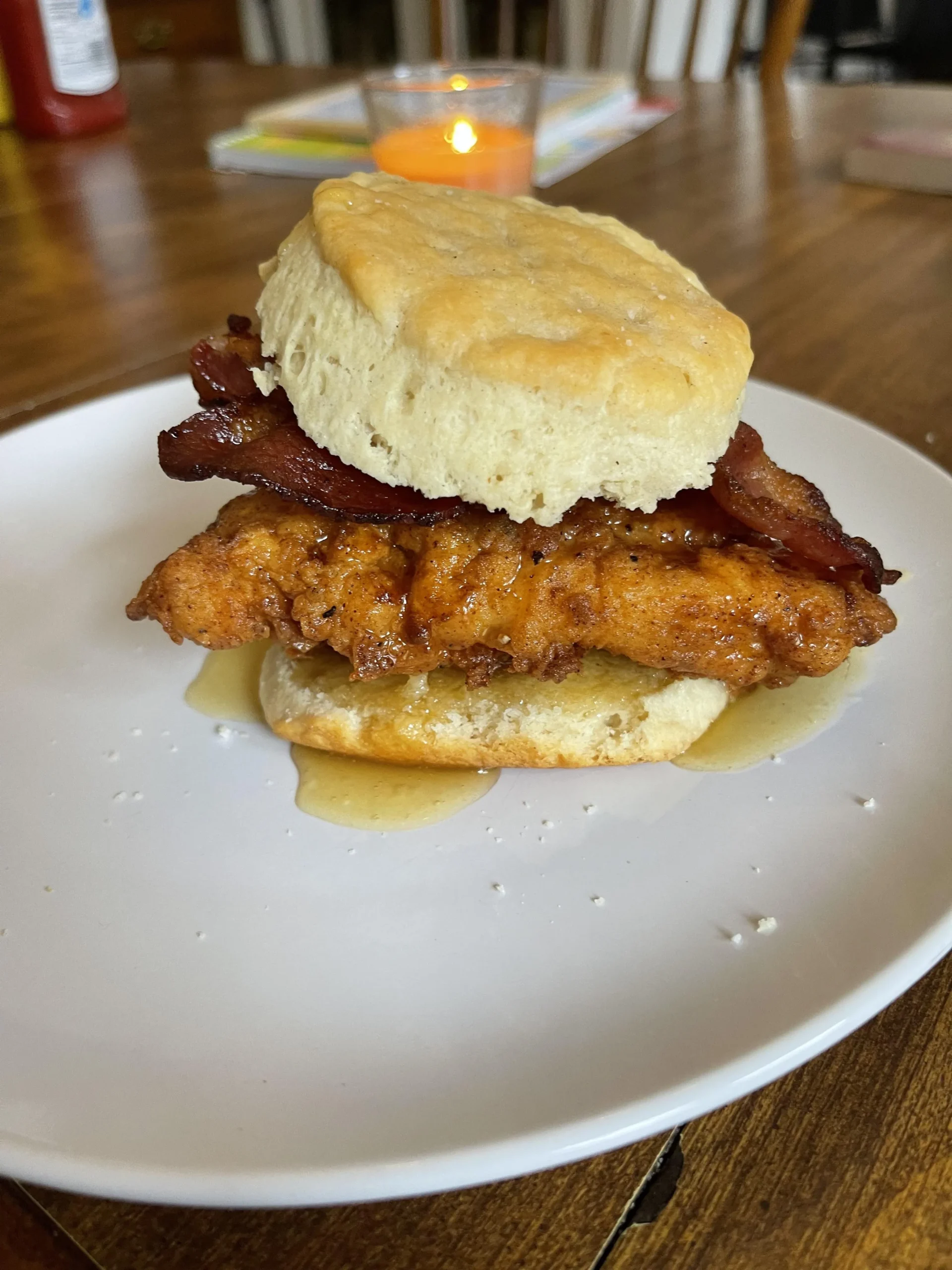 Bacon Biscuits with Honey