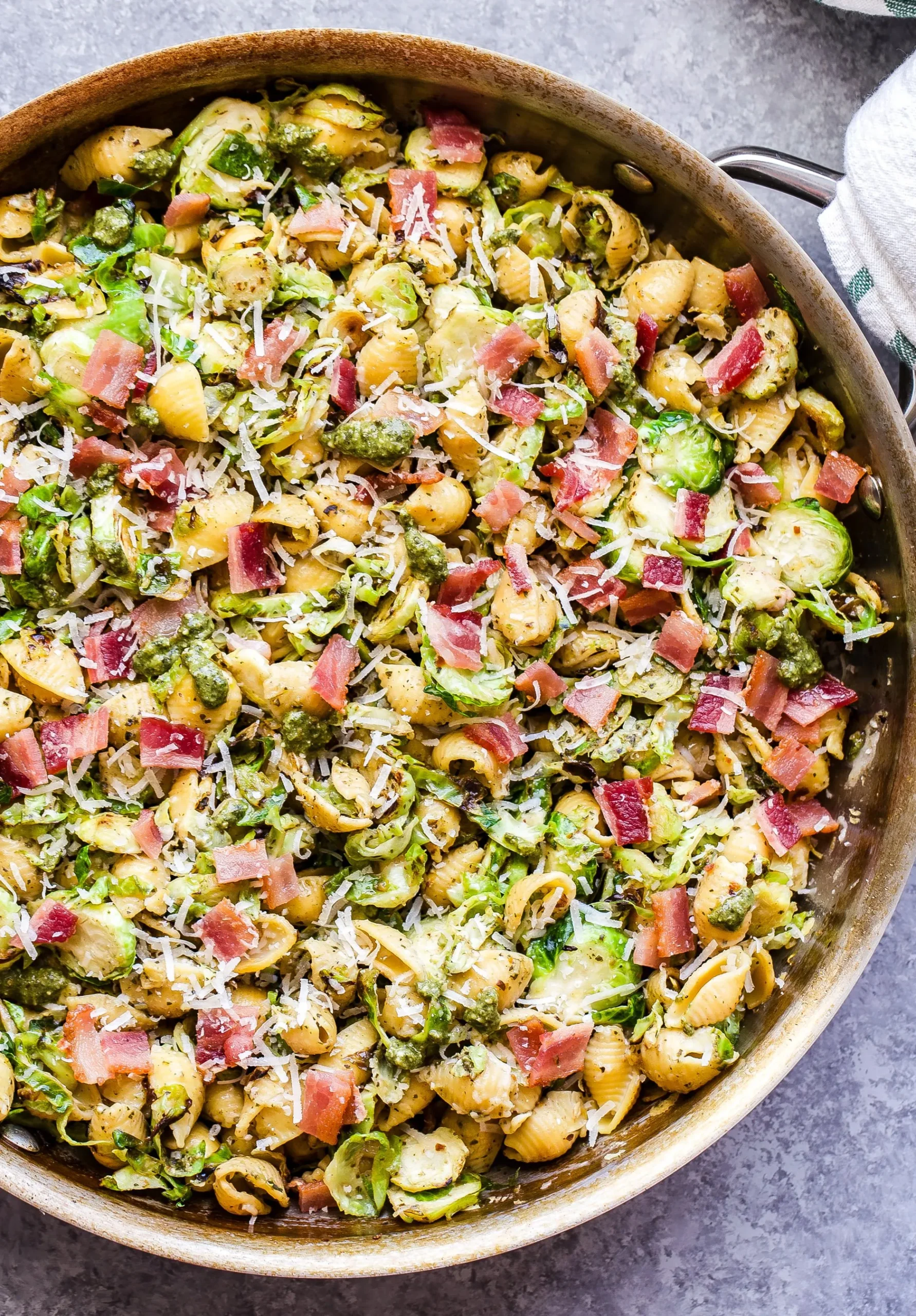 Bacon Brussels Sprouts Spaghetti