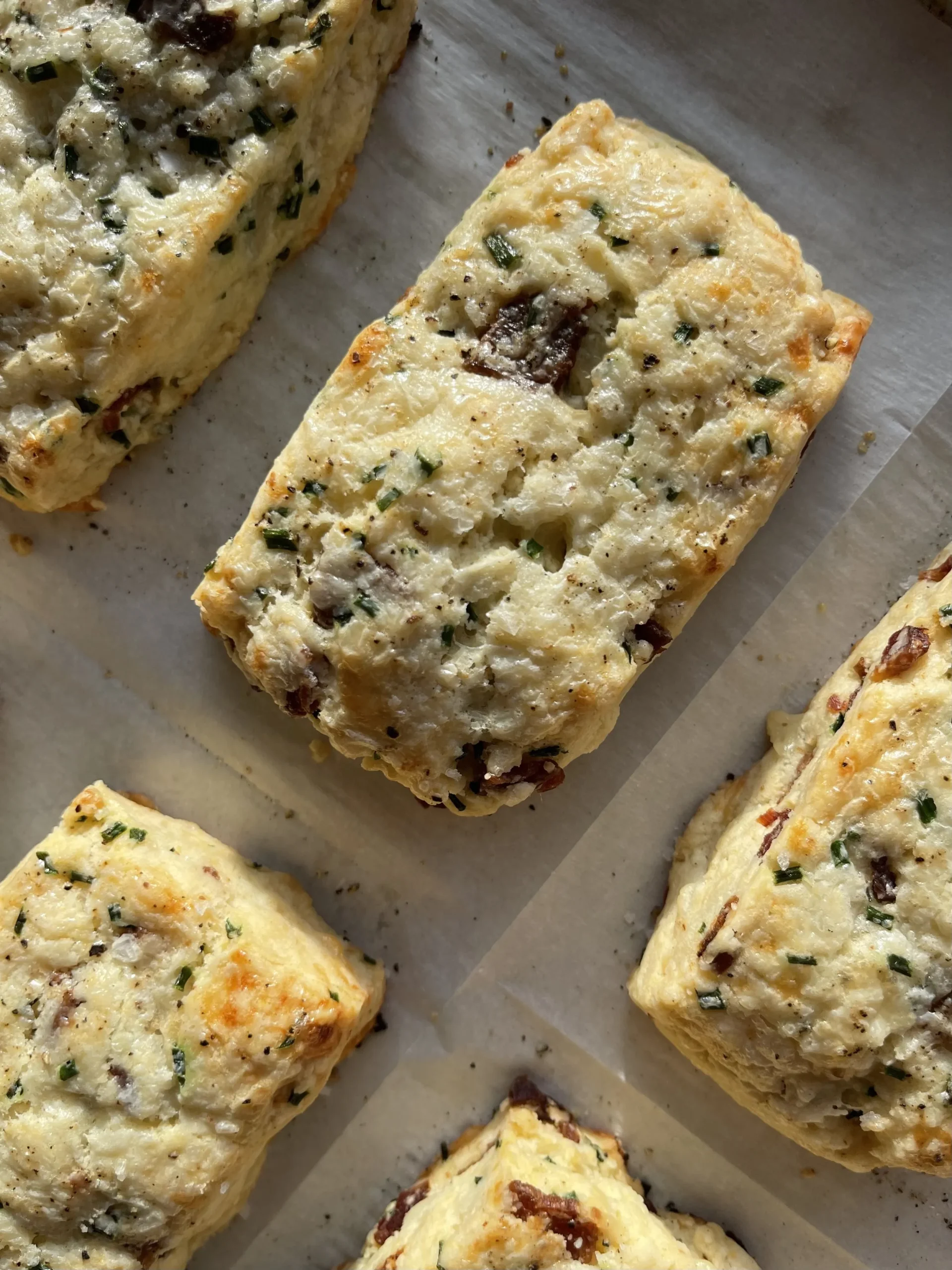 Bacon Cheddar Cheese and Chives Scones