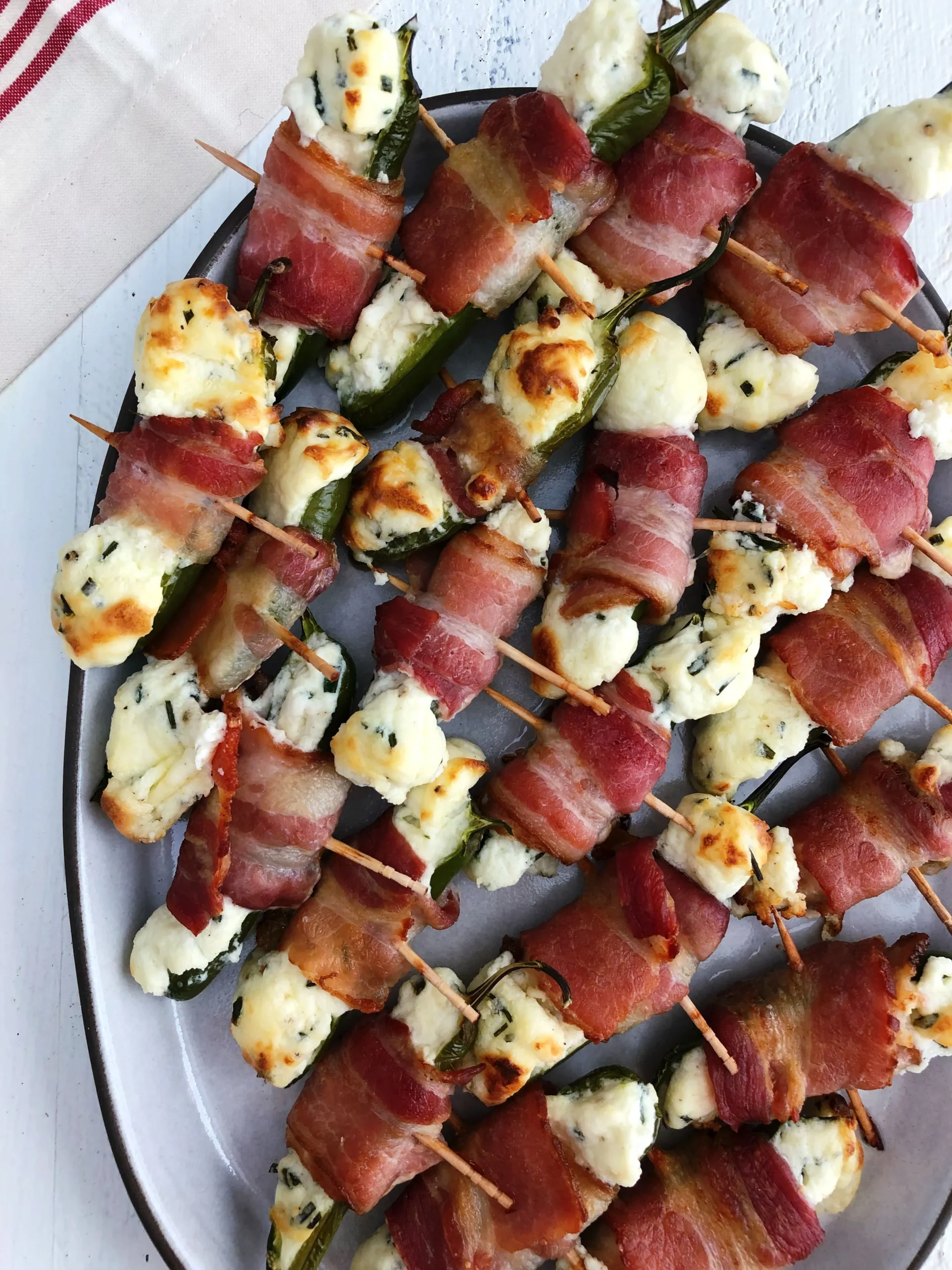 Bacon Wrapped Jalapeno Popper Halves