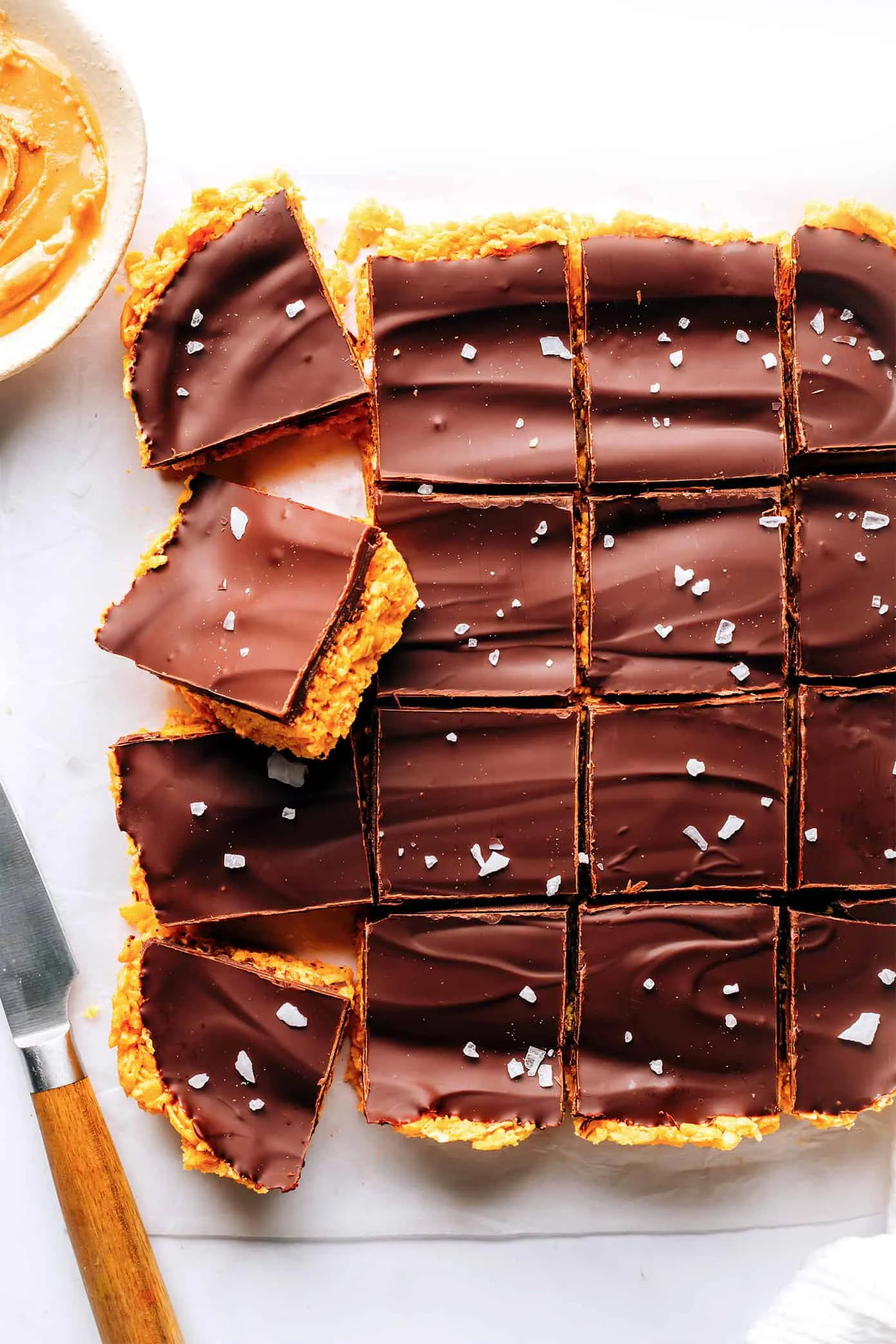 Bake Chocolate Peanut Butter Corn Flake Bars