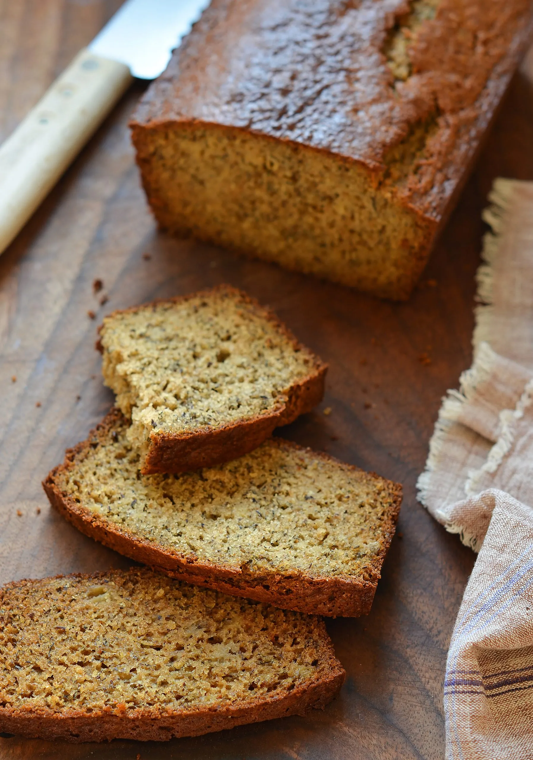 Baked Banana Wholemeal Bread with Sea Salt