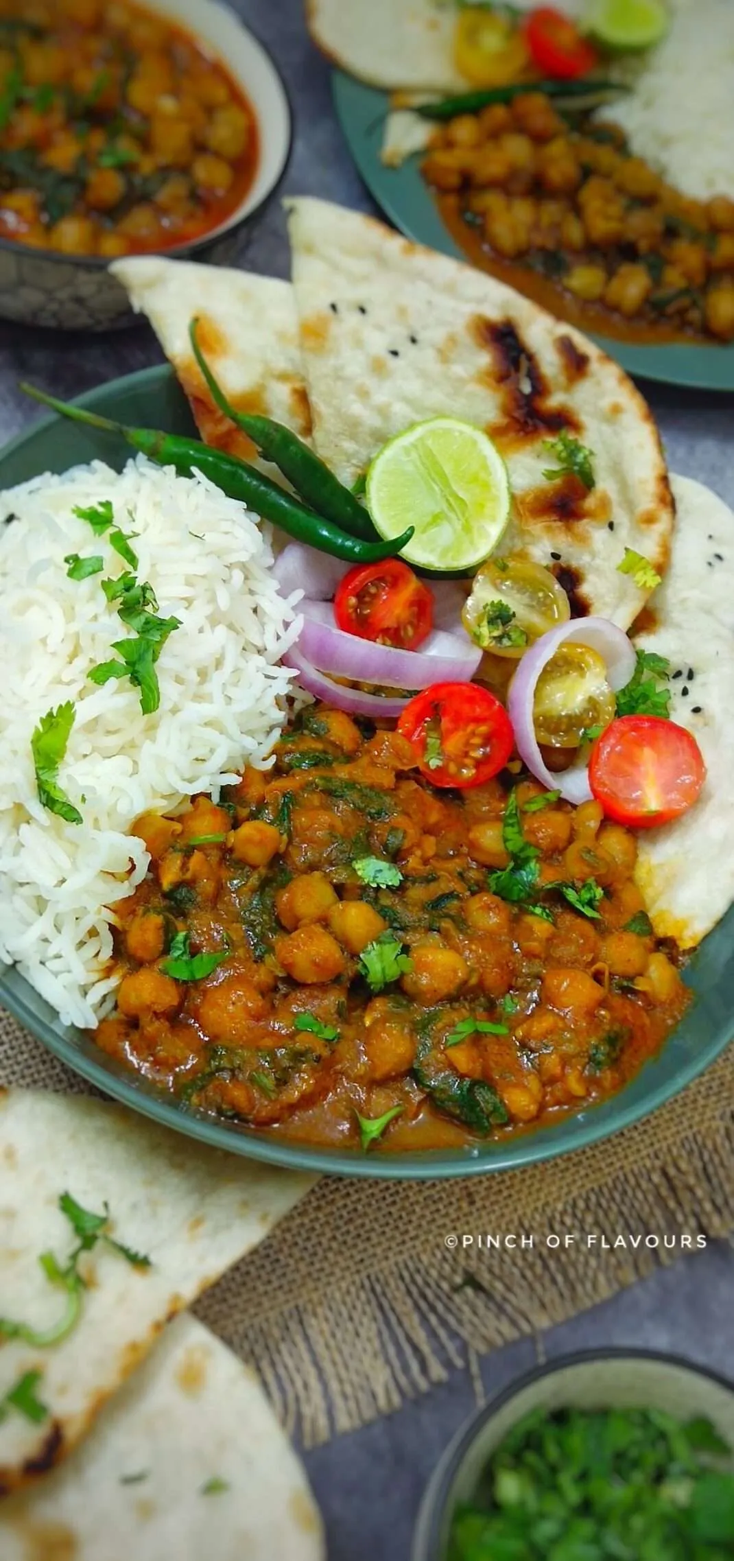 Baked Chana Saag Spinach Chickpea Curry