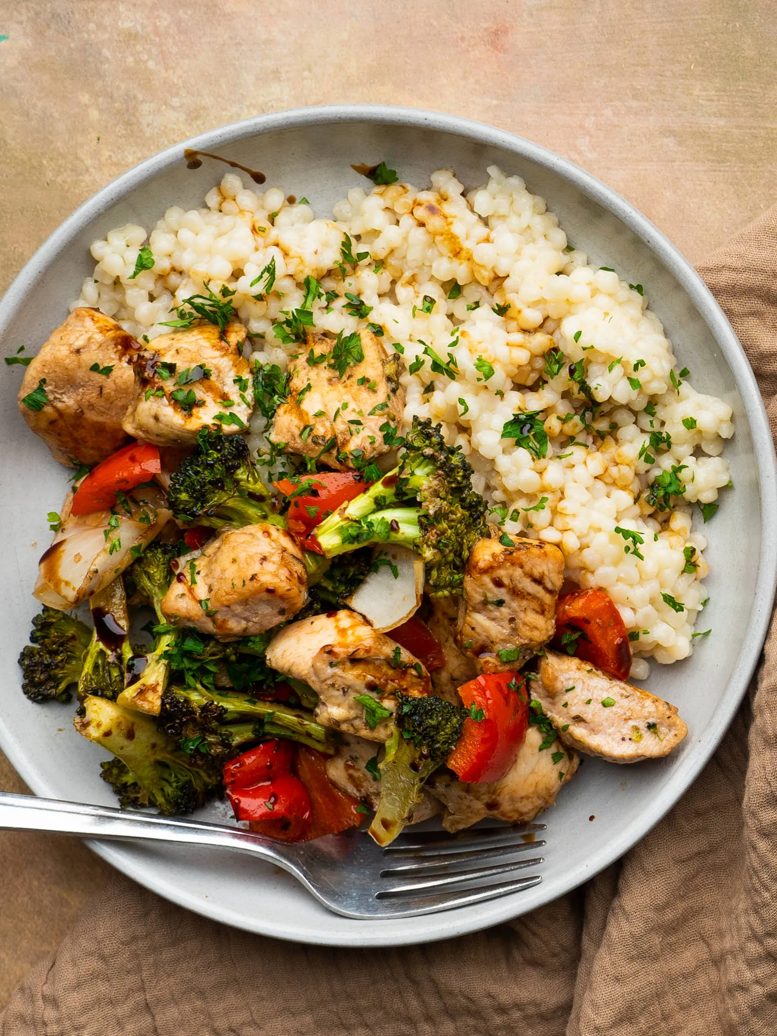 Baked Honey Balsamic Chicken Breast and Veggies