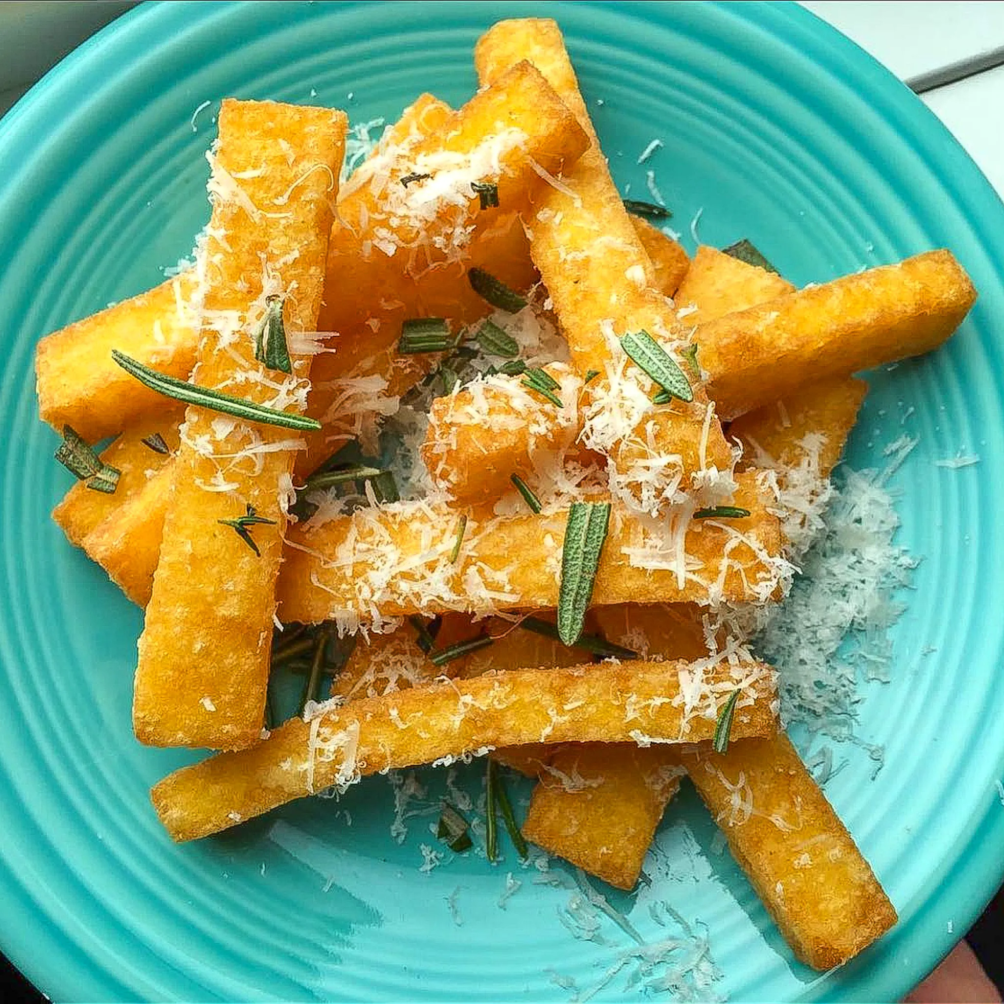 Baked Parmesan Polenta Fries and One Very Yummy Supper