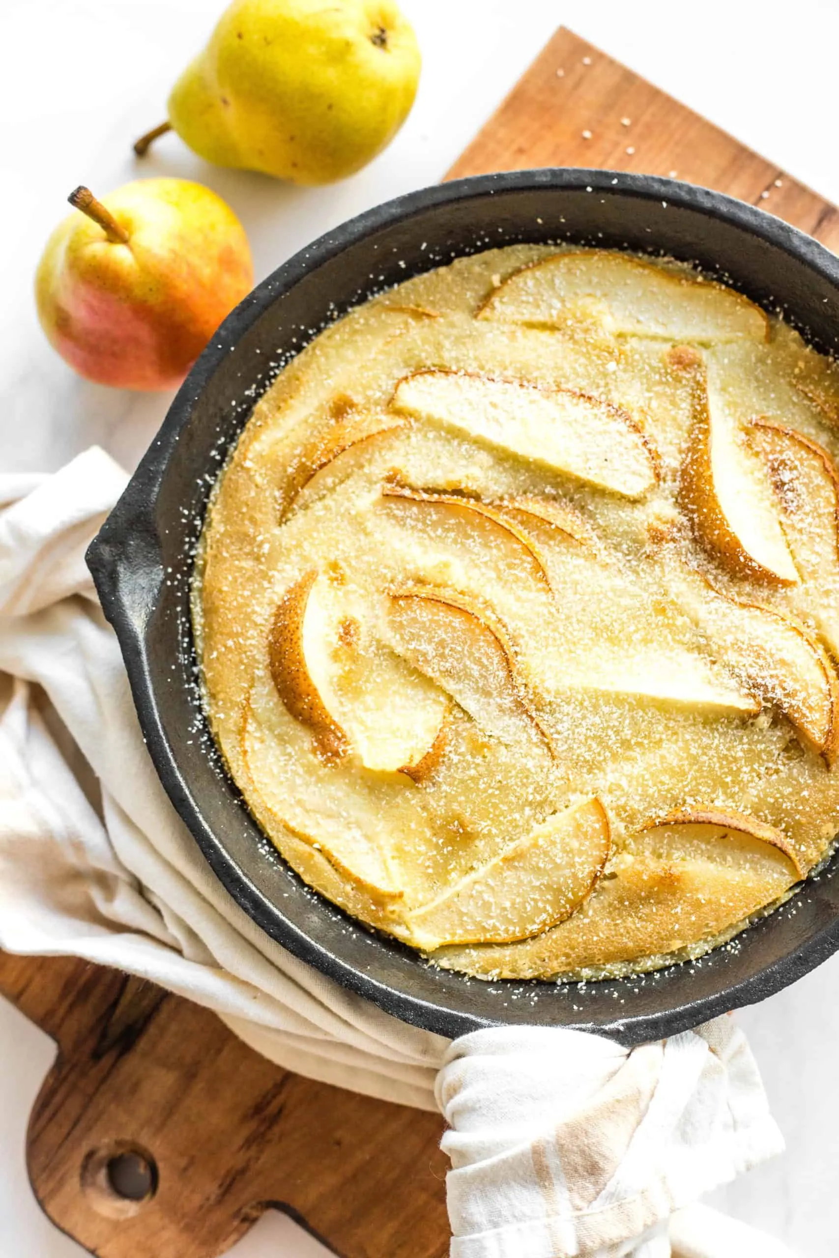 Baked Pears and Figs with Elder Flower and Almond Custard
