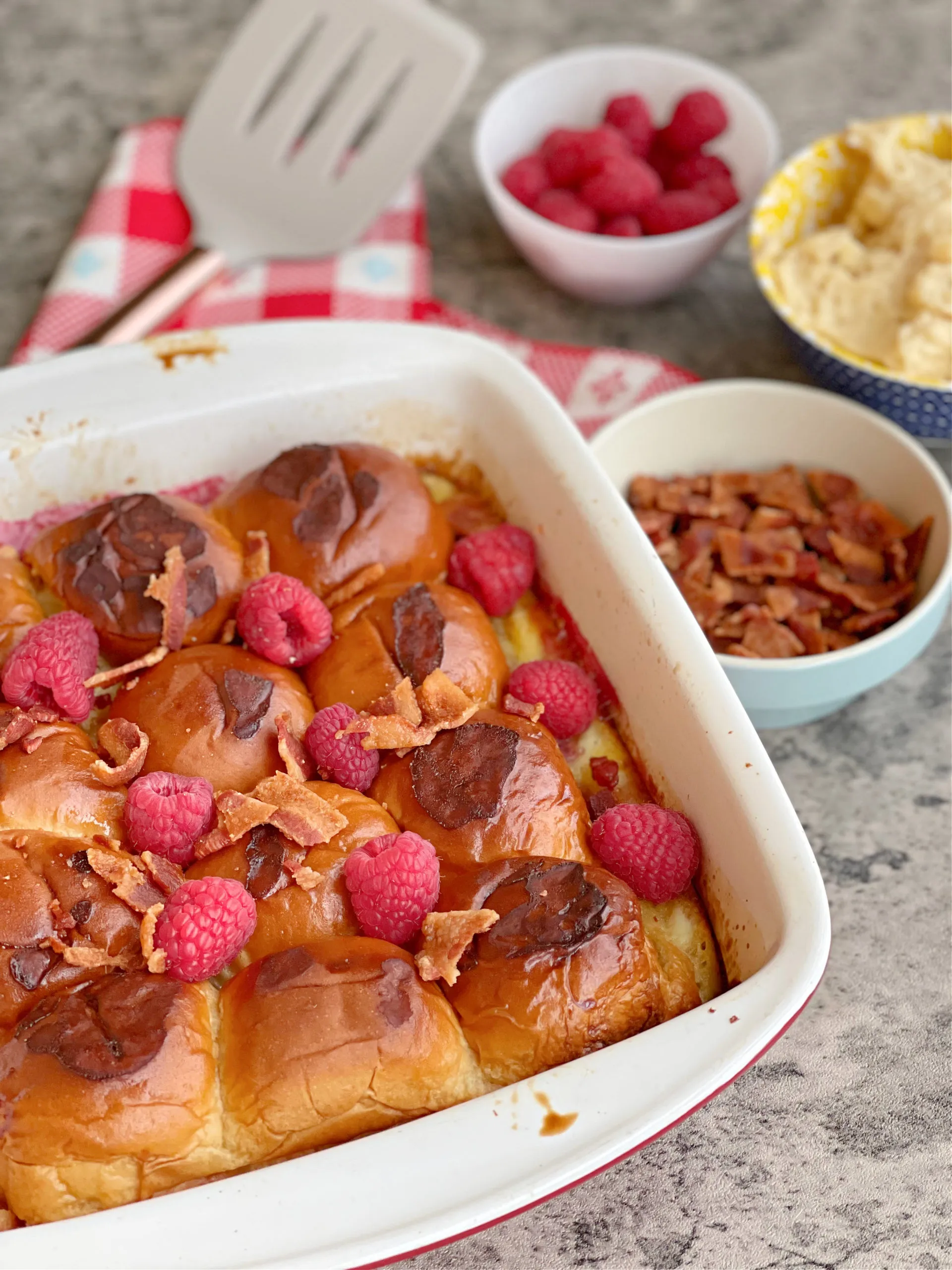 Baked Raspberry French Toast for Two