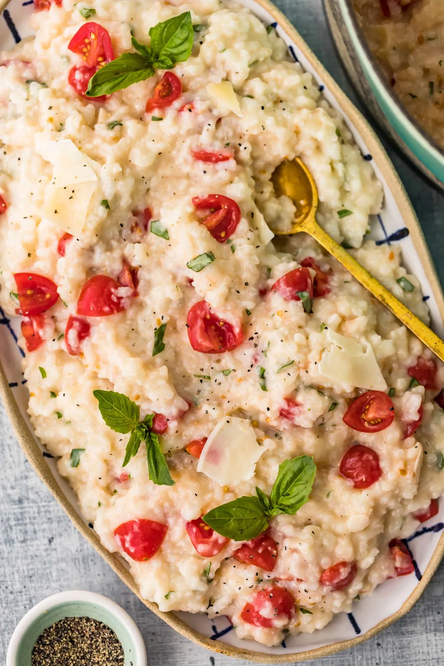 Baked Risotto with Tomato Sauce and Pecorino Romano
