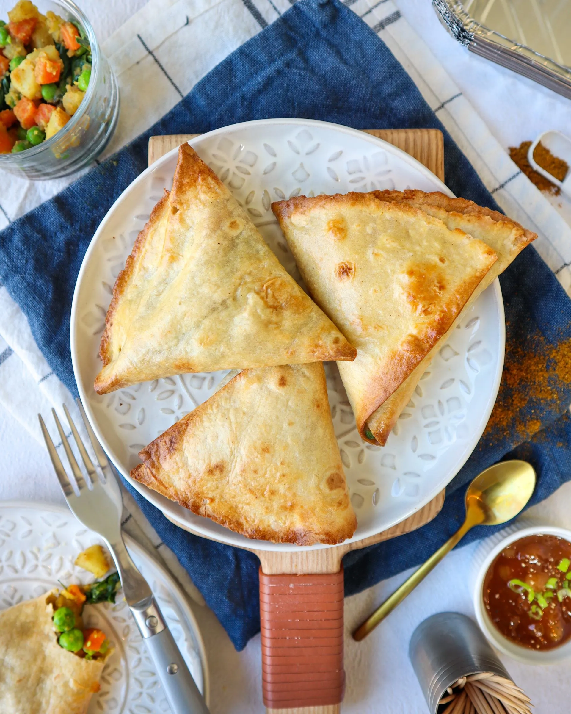 Baked Tortilla Samosas (Vegan and Gluten Free)