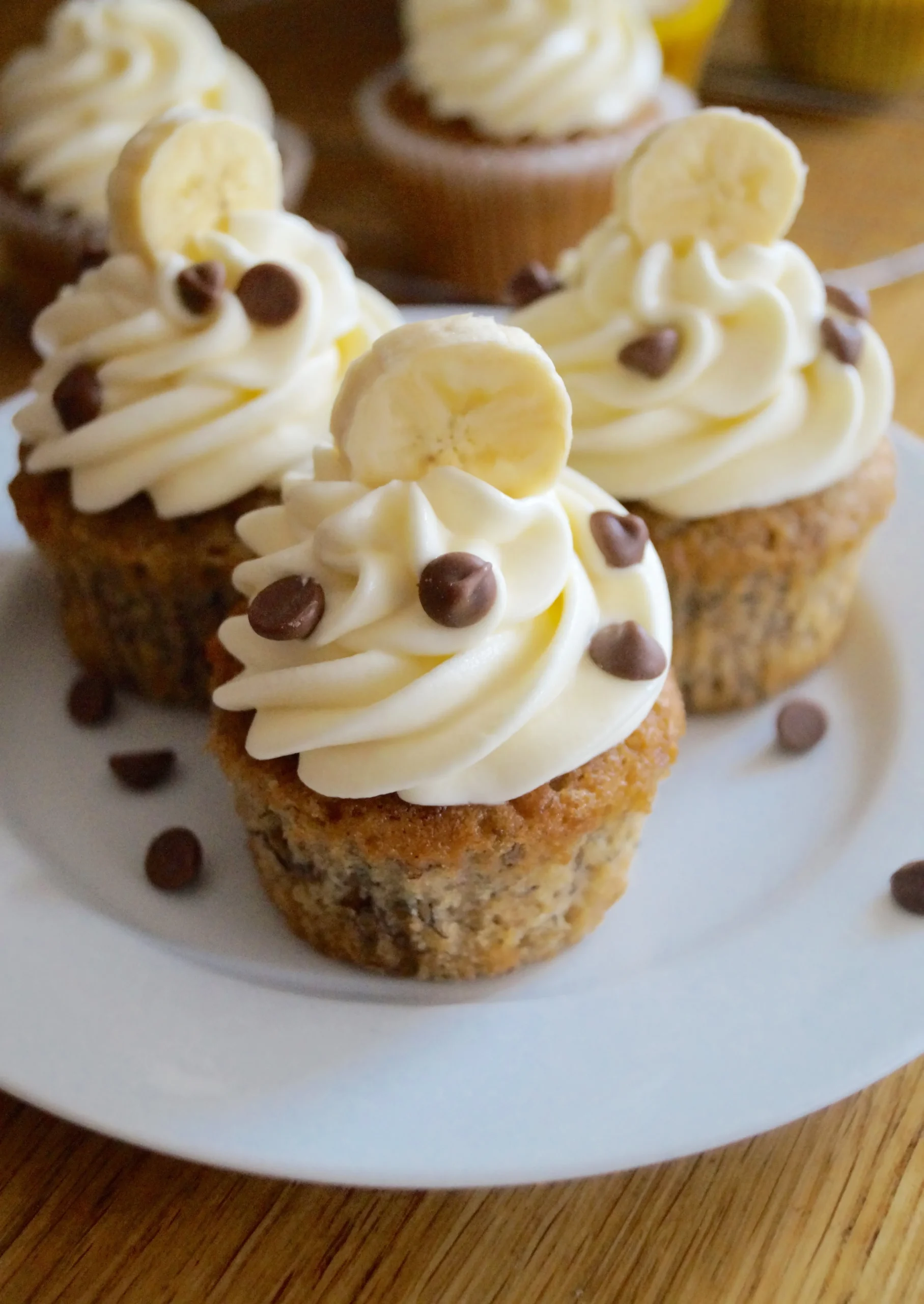Banana Cupcakes with Choc Chip Pieces