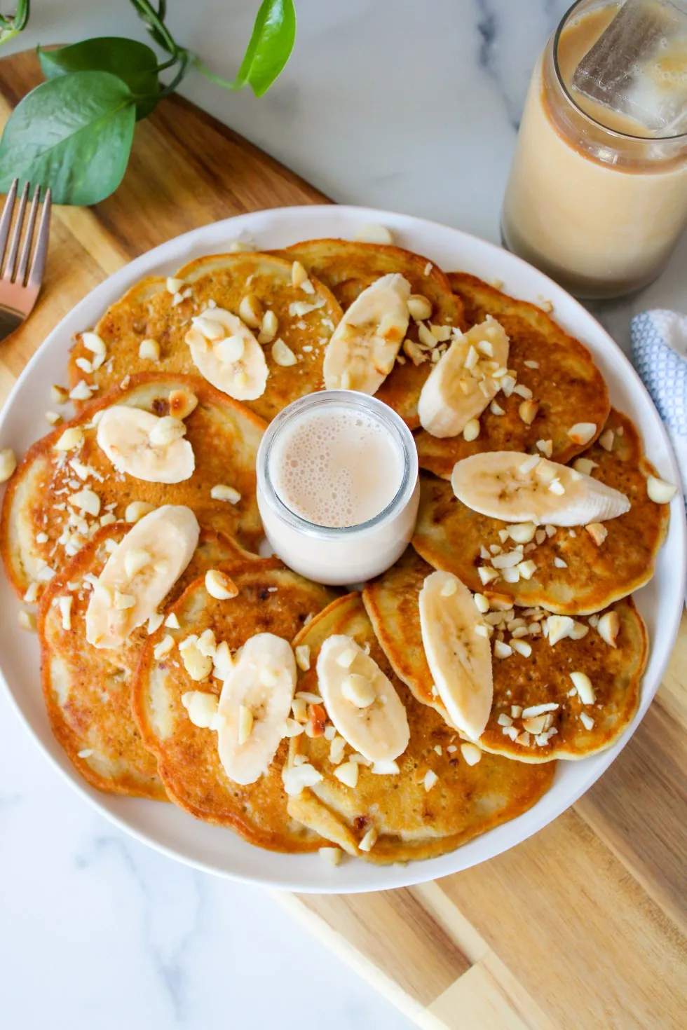 Banana Macadamia Nut Pancakes