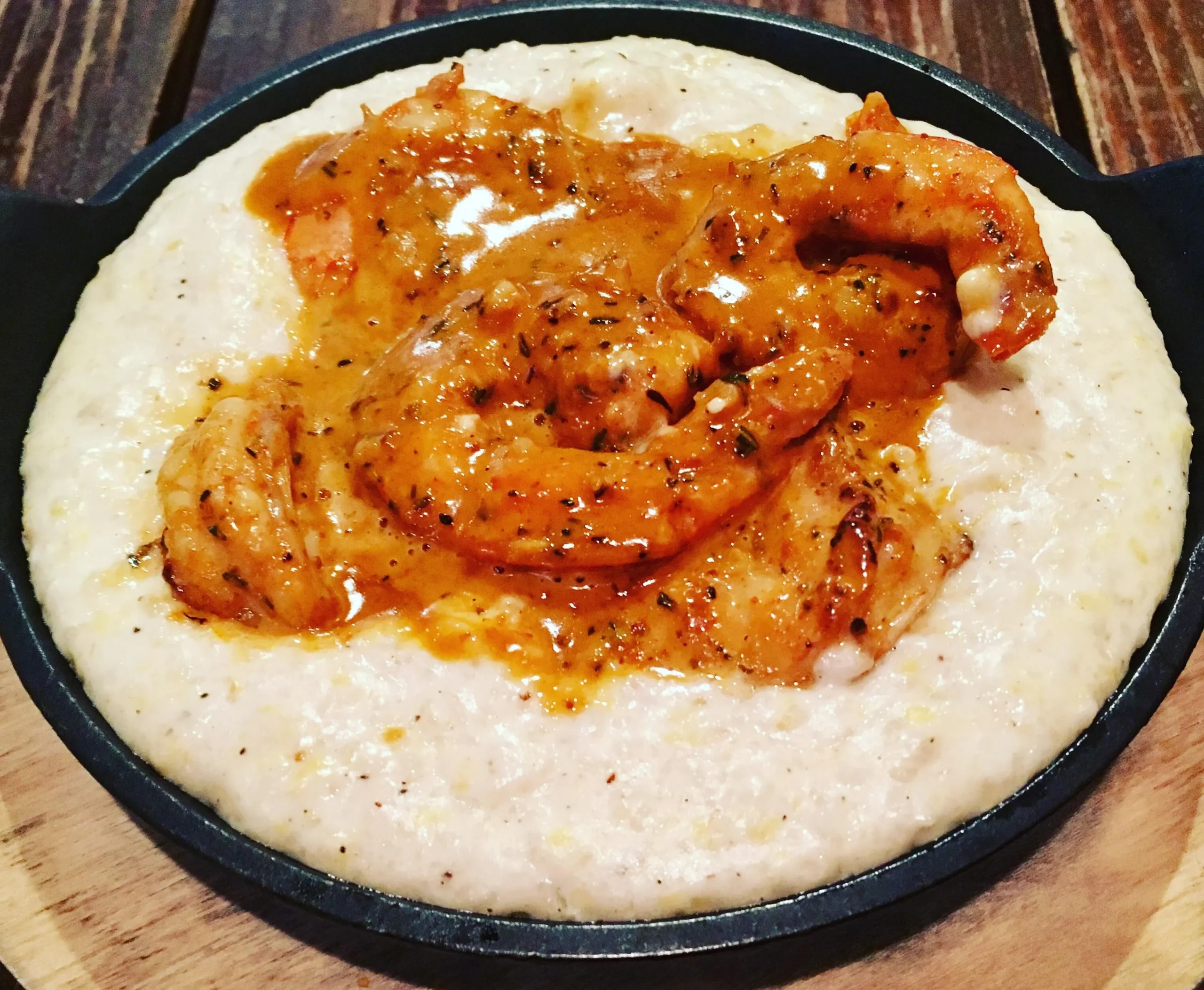Barbecue Shrimp Cheese Grits