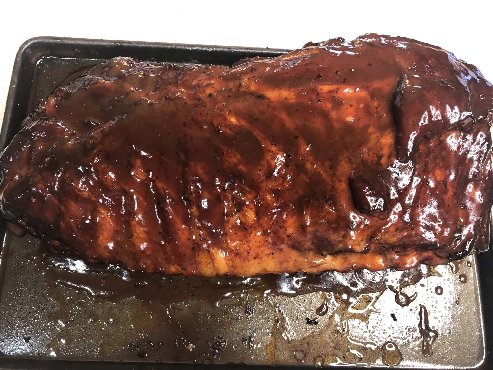Barbecued Spareribs with Apple Glaze