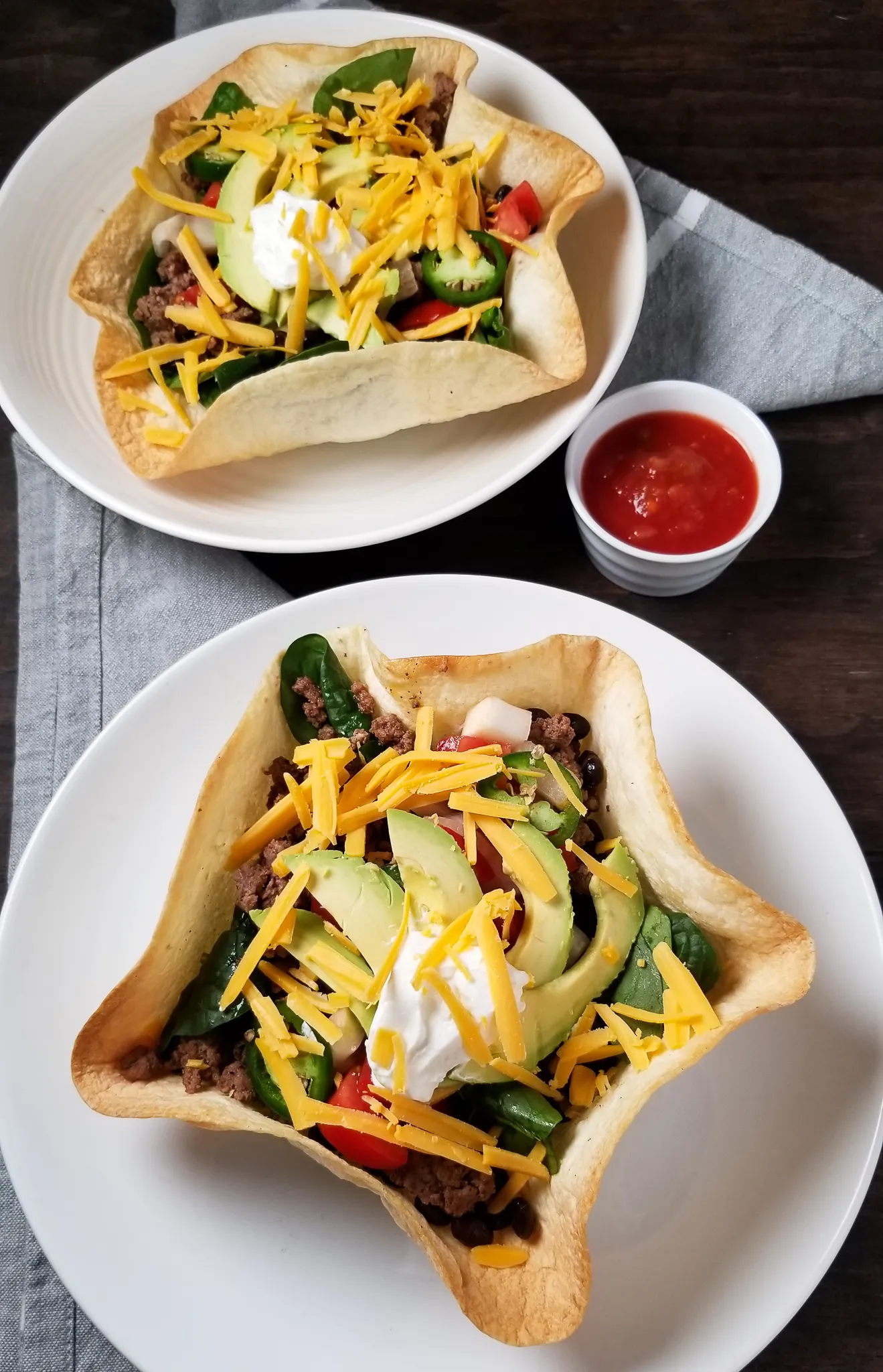 Beef Taco Salad Bowls