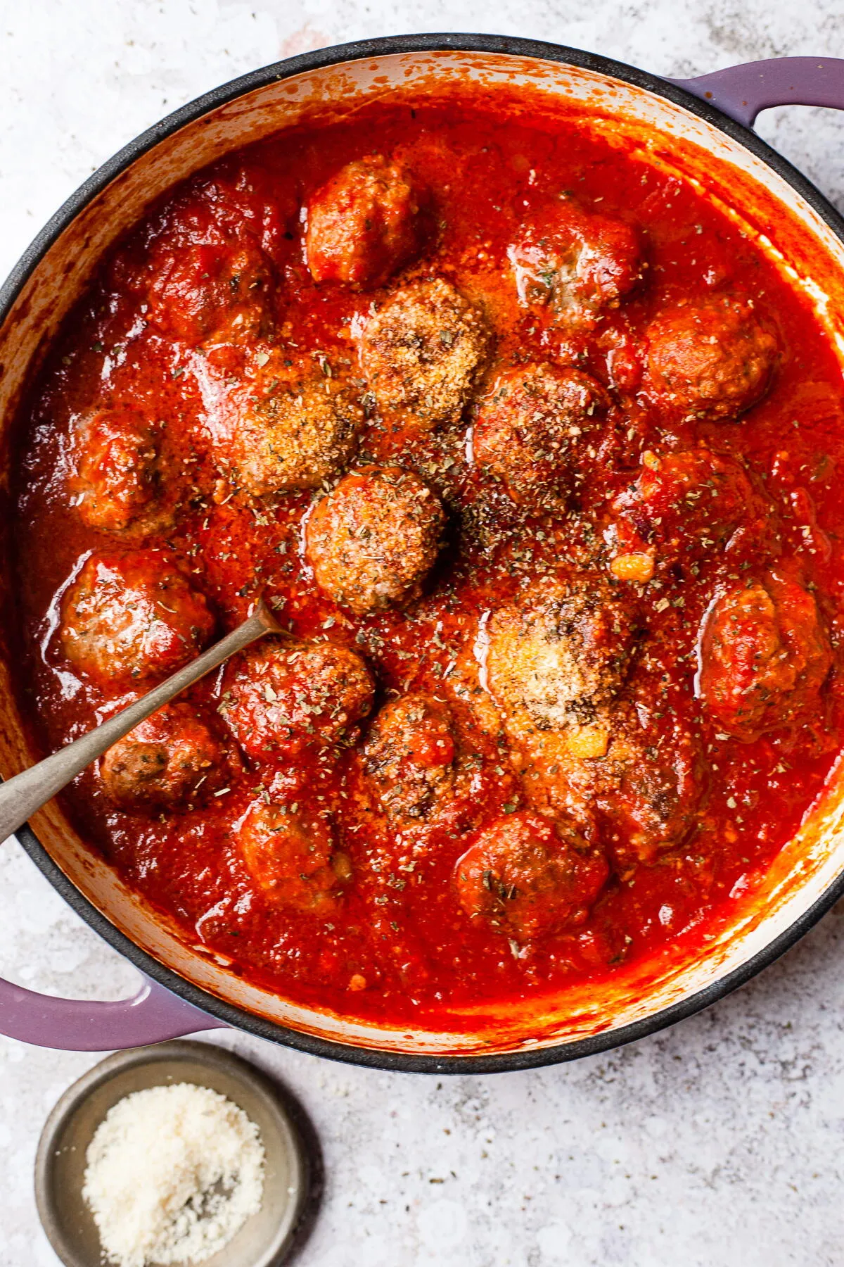 Beef and Sausage Meatballs in Tomato Sauce