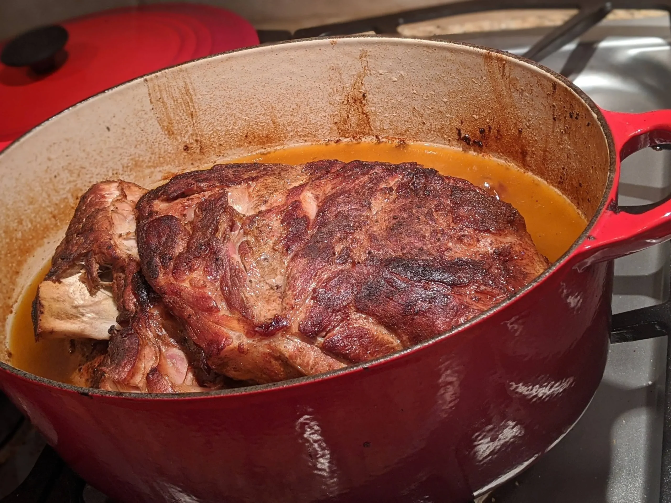 Beer Braised Barbecue Pork Butt