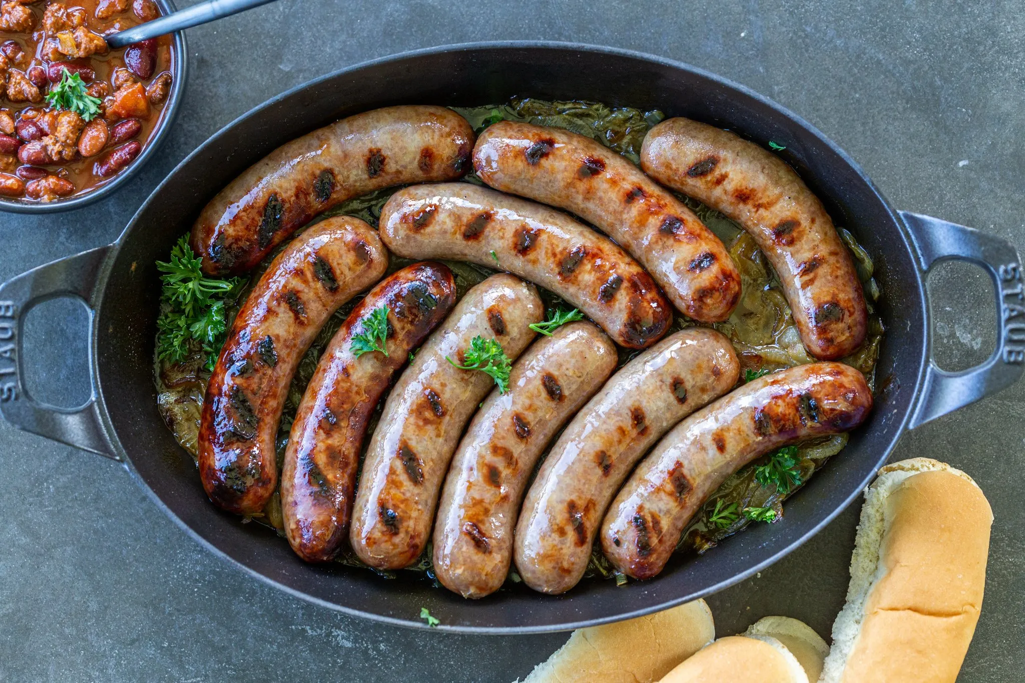 Beer Bratwurst Skillet Dinner