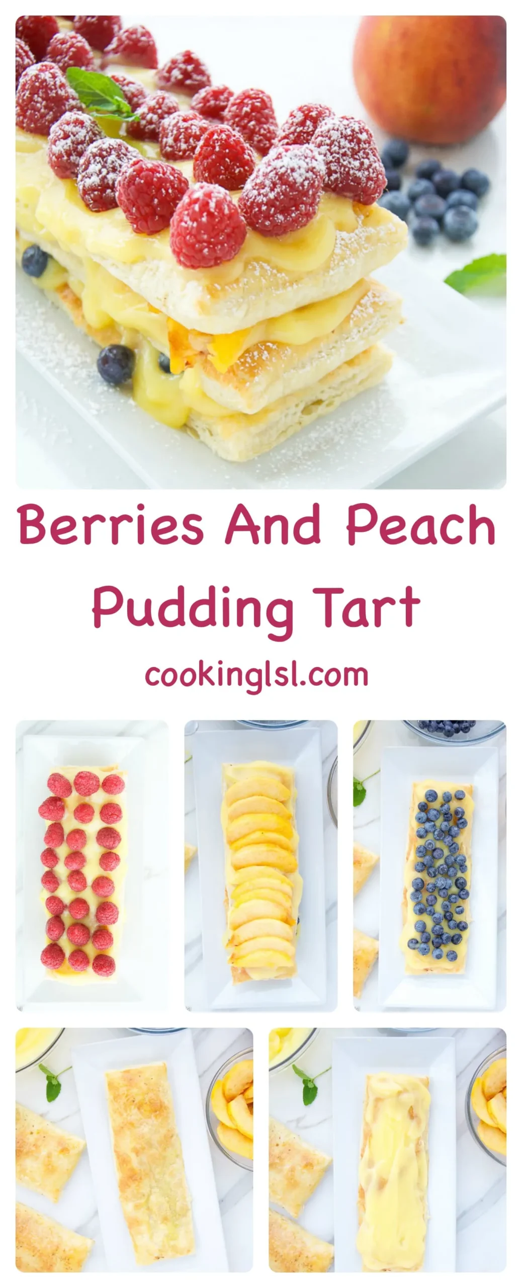 Berries and Peach Pudding Tart
