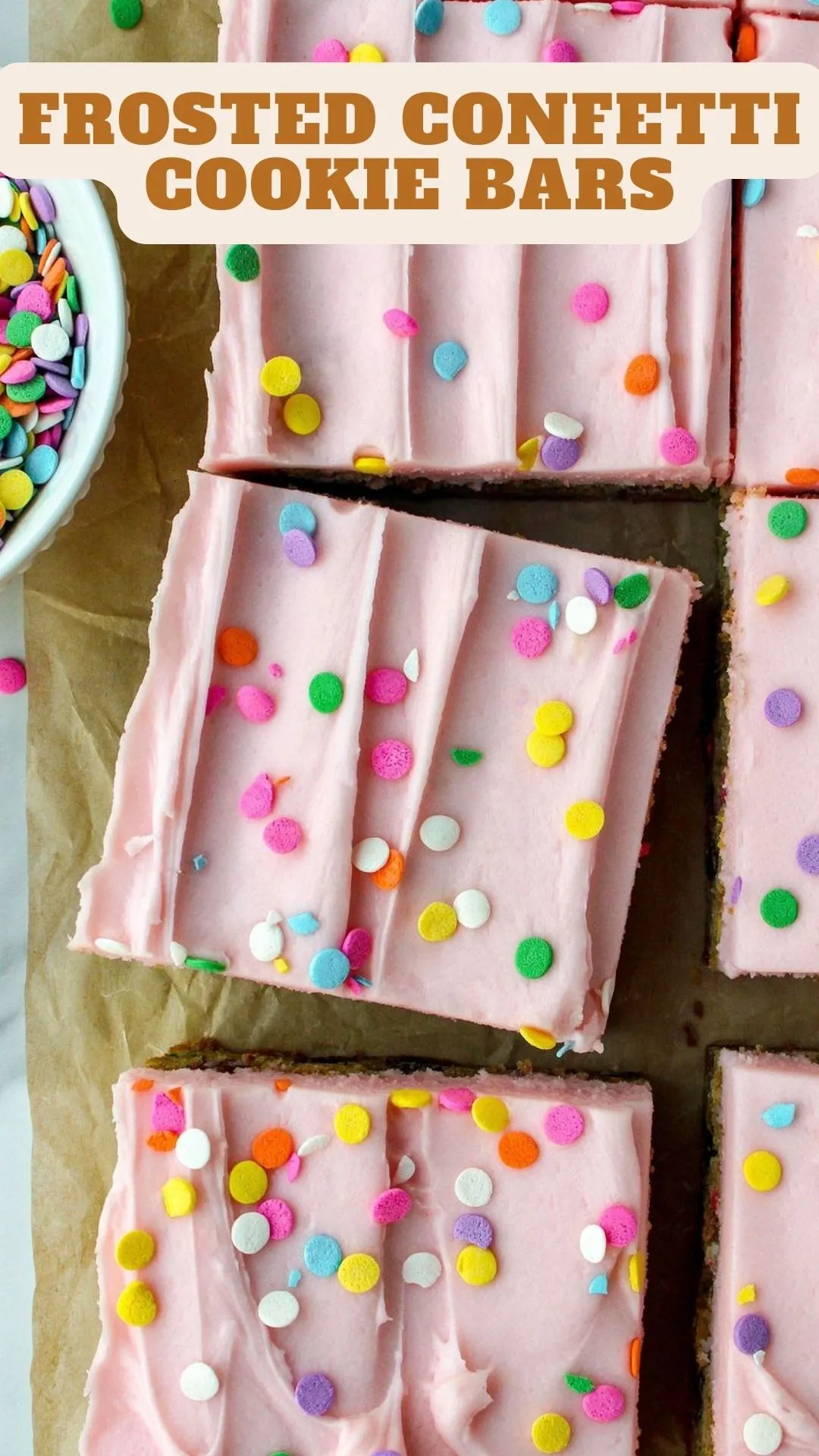 Birthday Confetti Frosted Sugar Cookie Bars