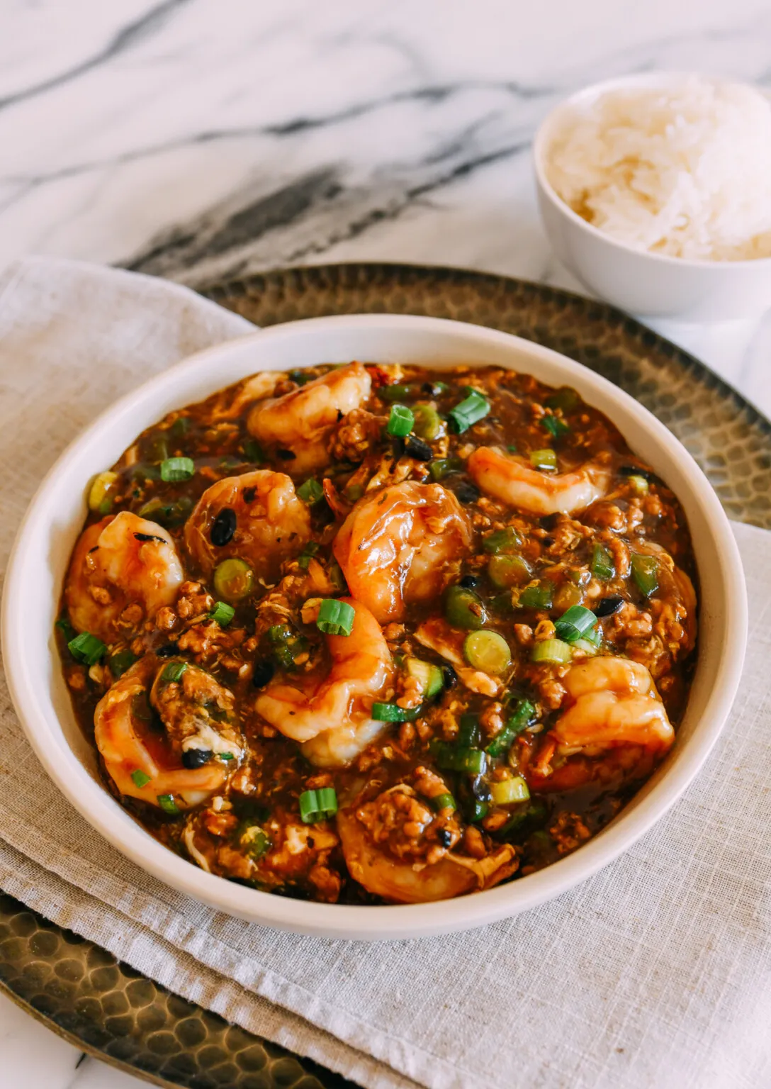 Black Bean Cake with Sauteed Shrimp