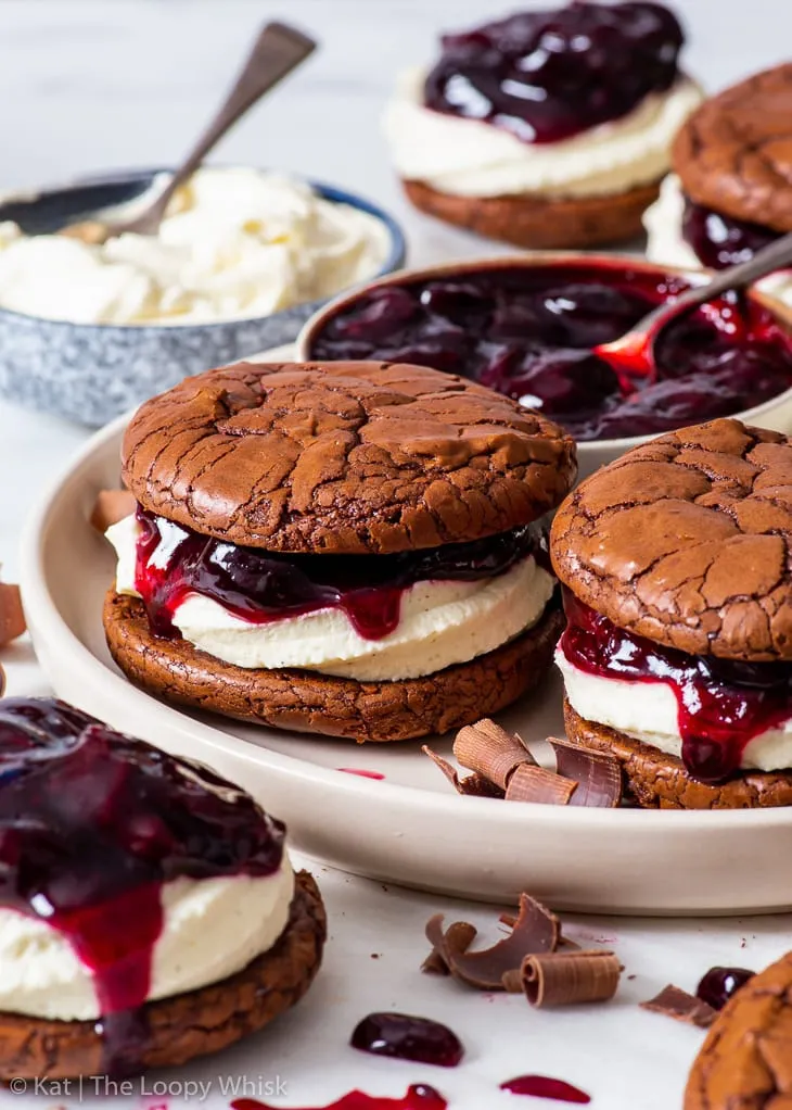 Black Forest Flourless Brownie Cookies