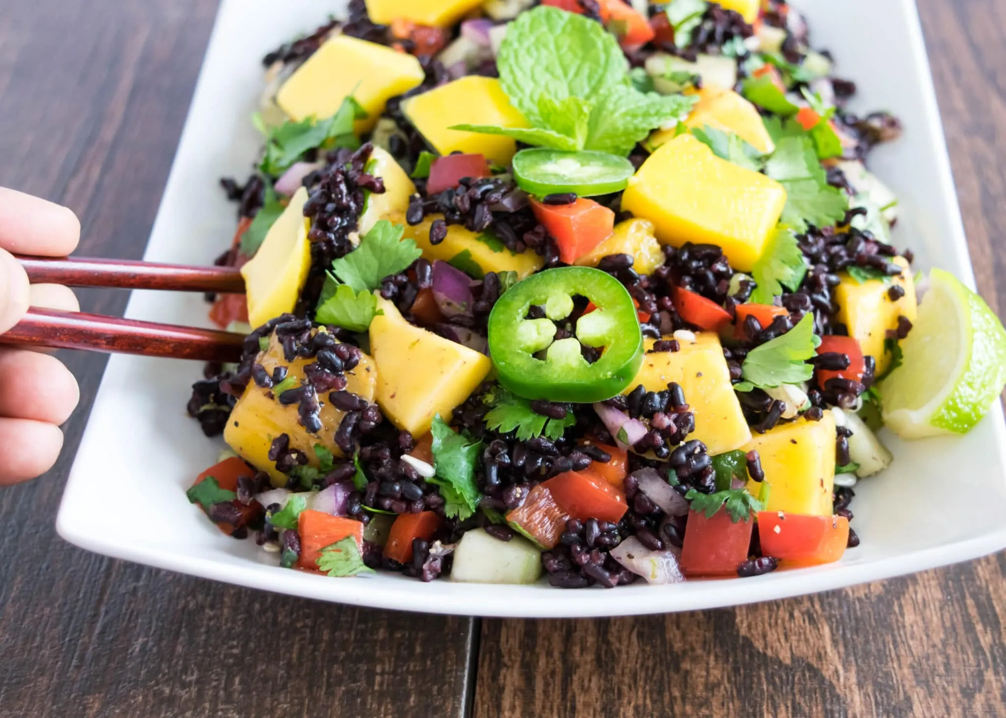 Black Rice Mango Salad