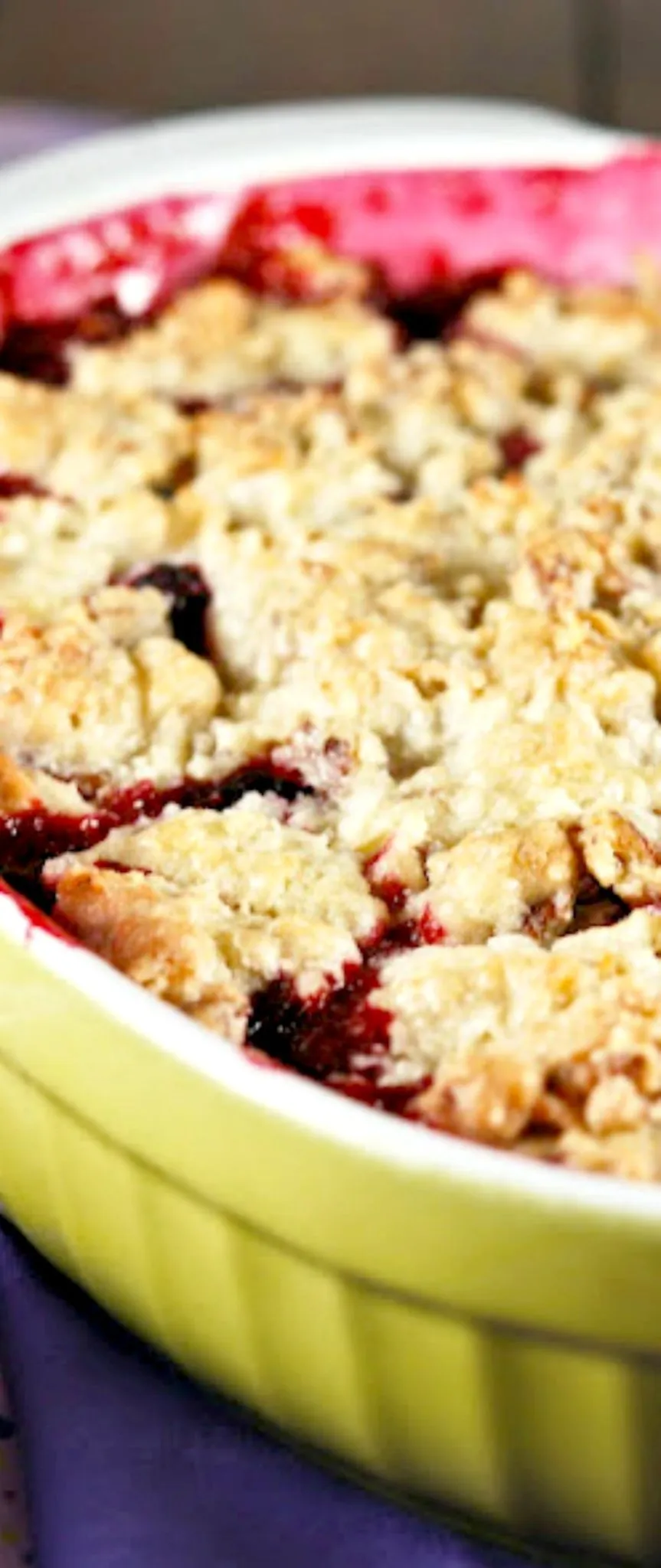 Blackberry Cobbler with a Pecan Coconut Cookie Topping