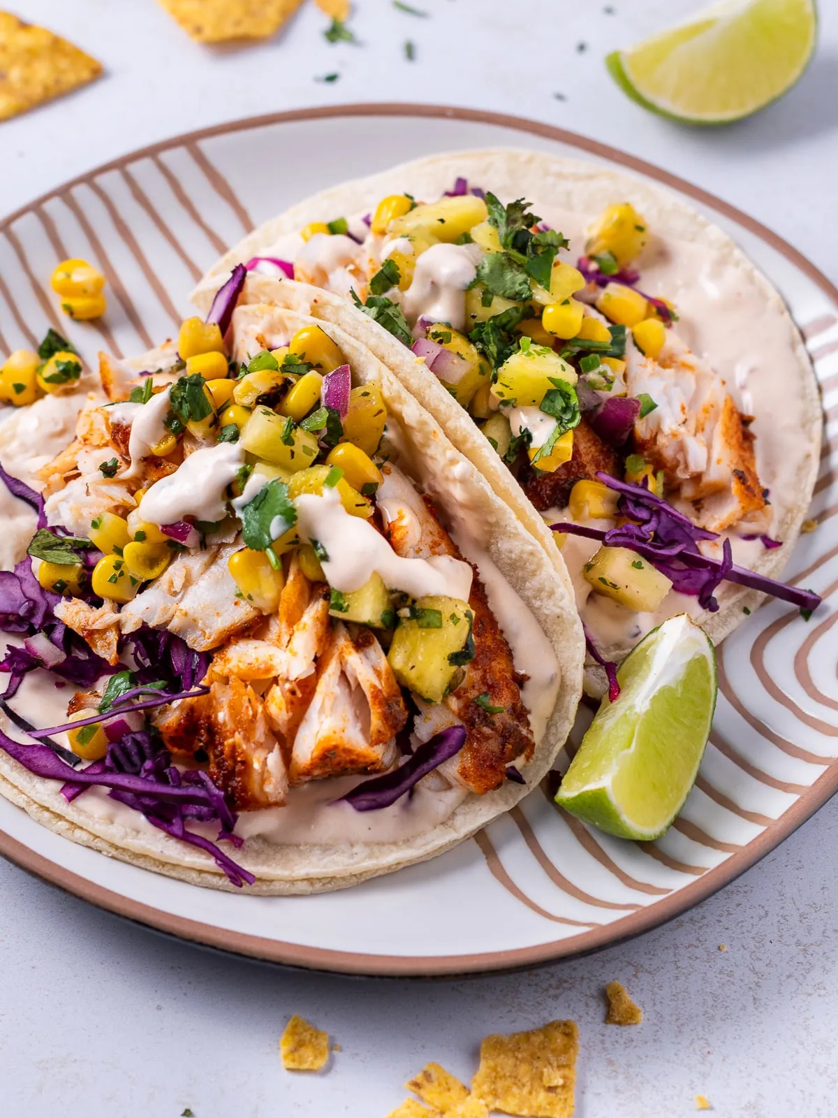 Blackened Mahi Mahi Tacos with Jalapeno Pineapple Salsa