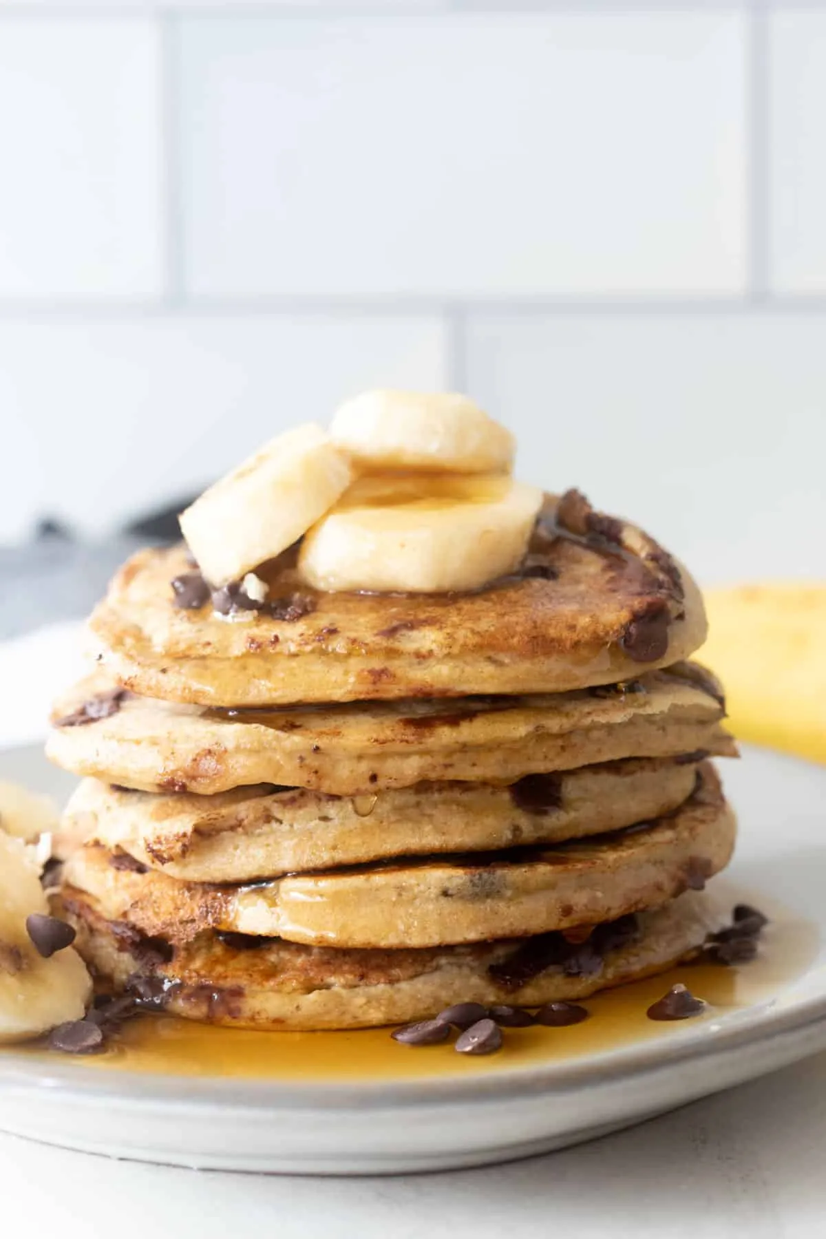 Blender Banana Oat Pancakes