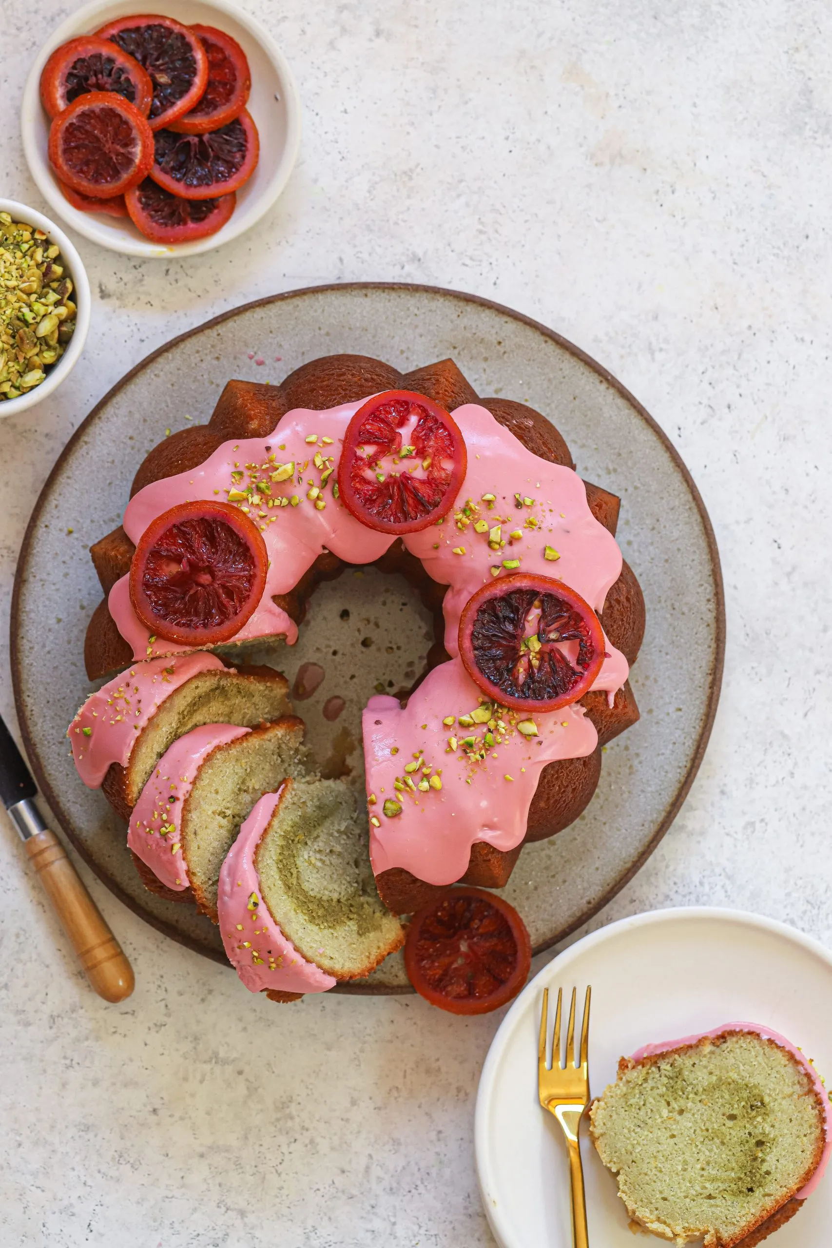 Blood Orange Cake with Pistachios