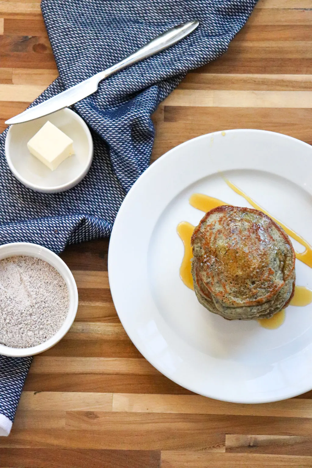 Blue Corn Pecan Pancakes