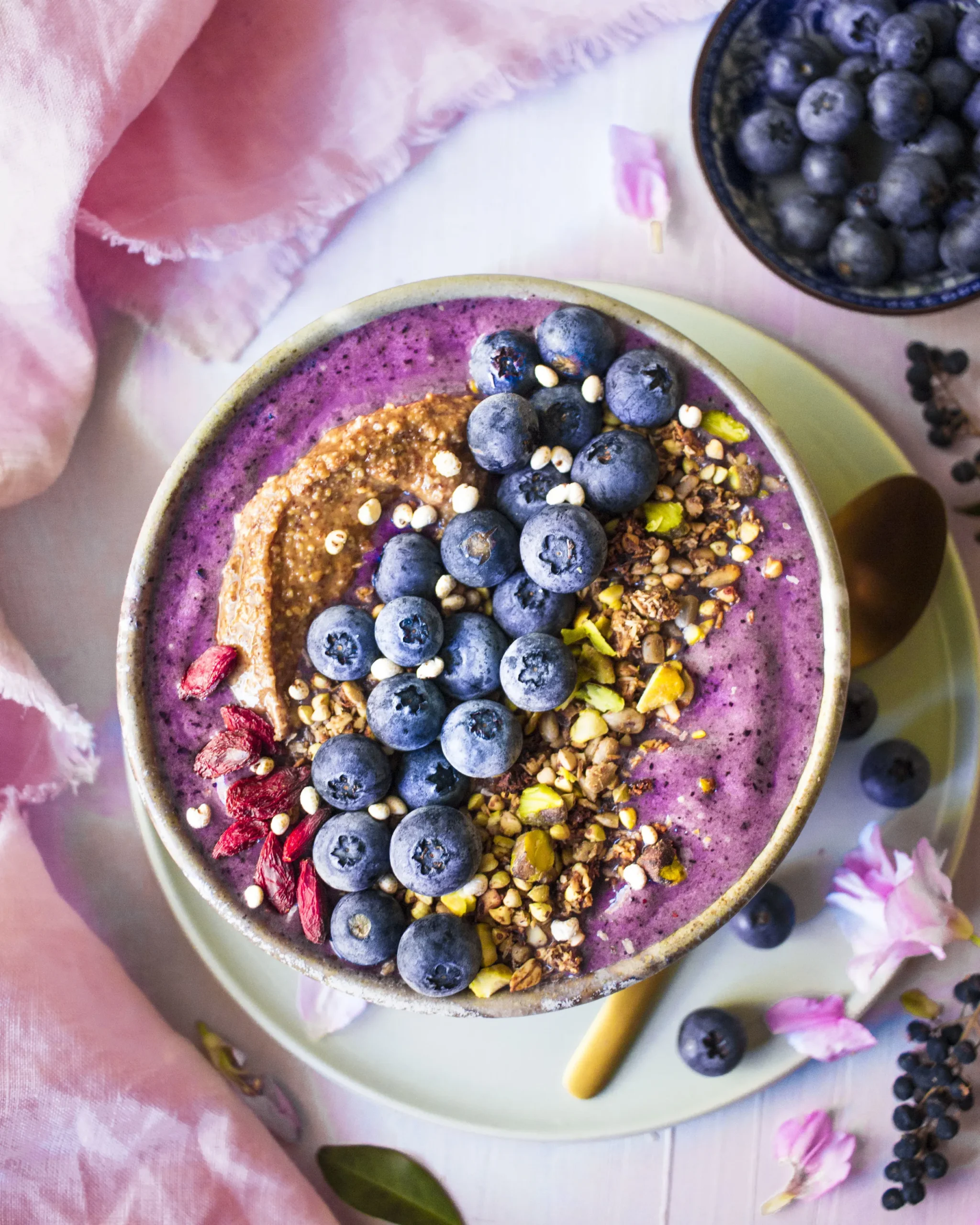 Blueberry Date Smoothie Bowls